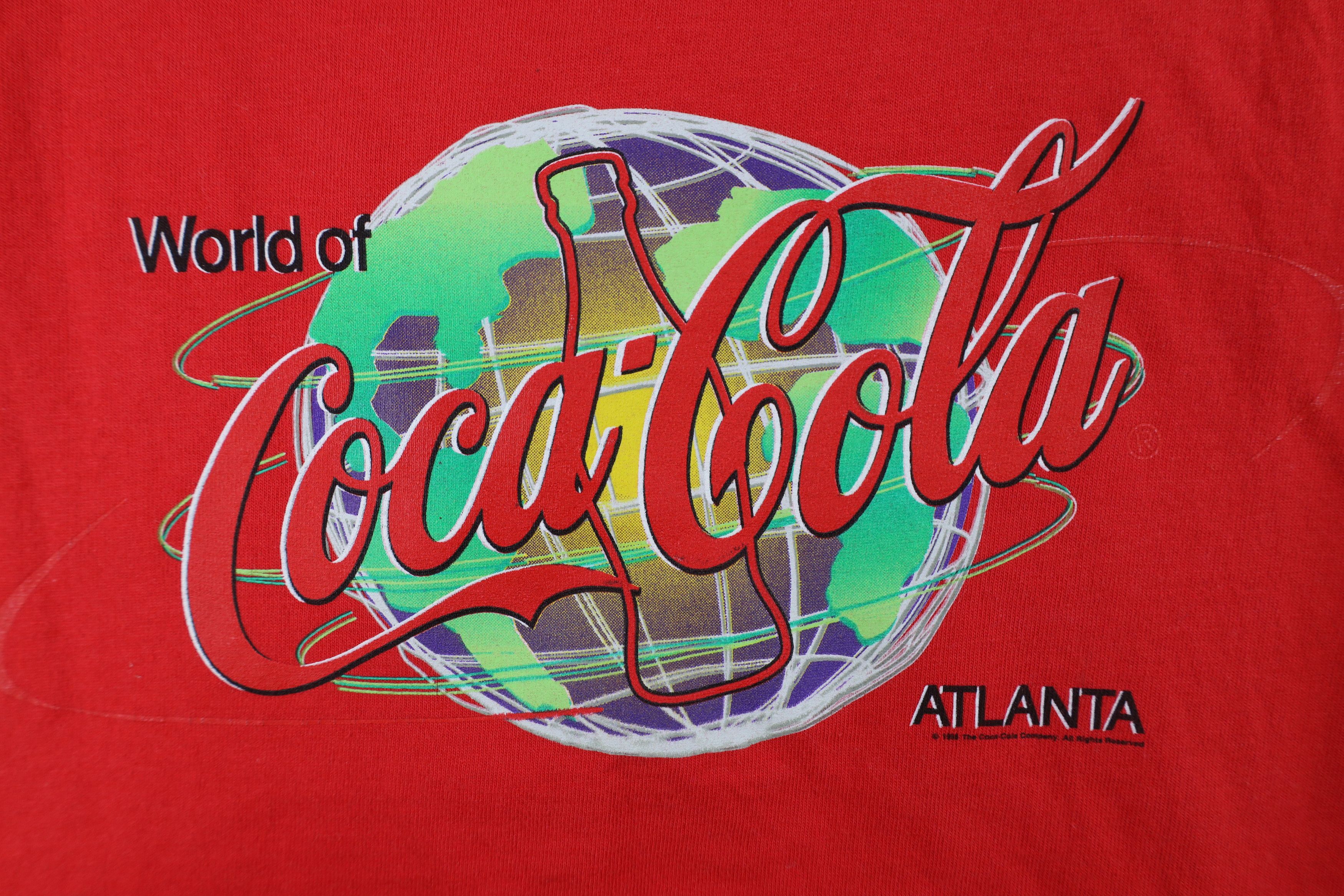 Coca Cola Vintage 90s Coca Cola Spell Cropped T-Shirt Red Cotton USA Size L / US 10 / IT 46 - 4 Thumbnail