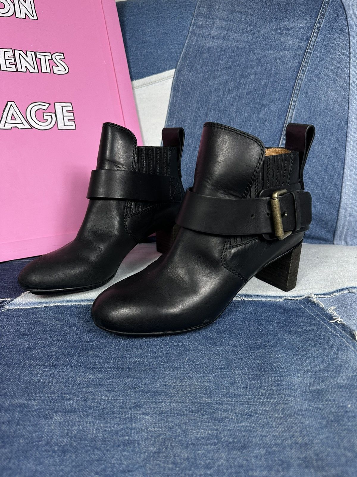 See by Chloe See By Chloe Cappa Block Heels Ankle Boots Hardware Buckle Size US 8 / IT 38 - 1 Thumbnail