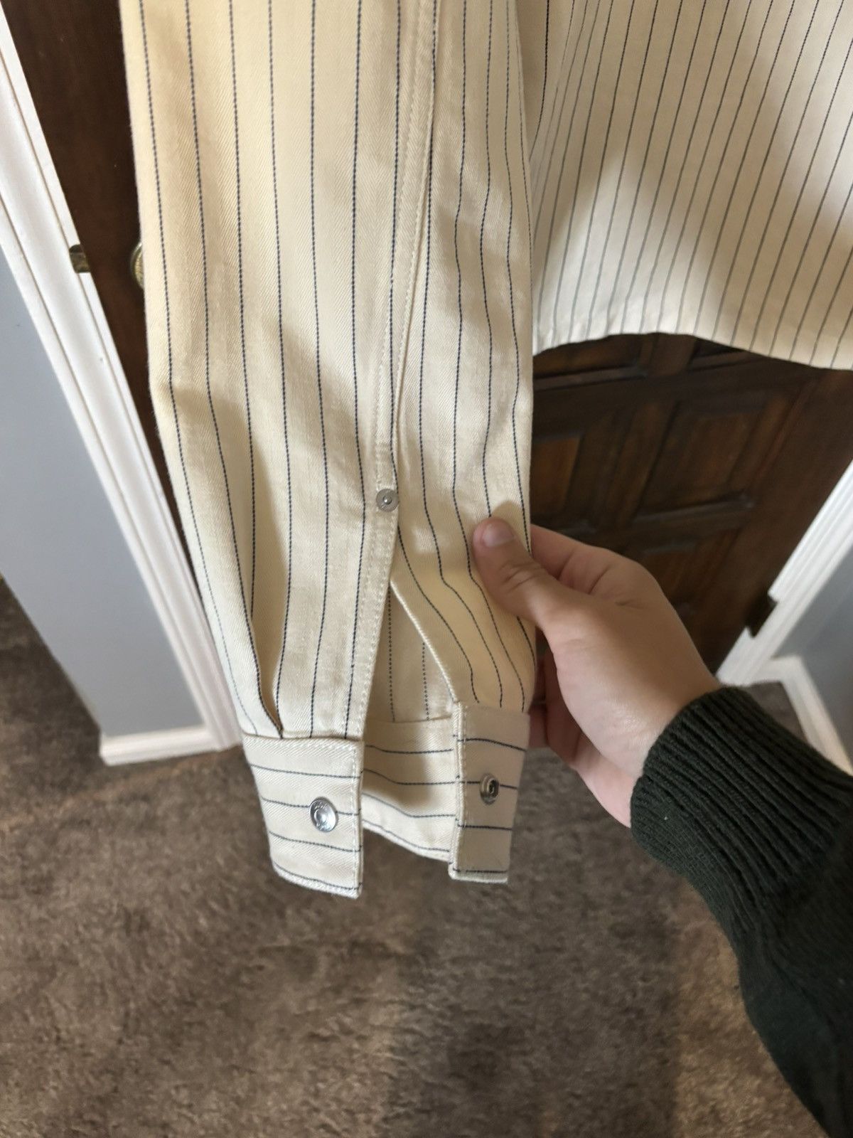 Dior Dior White Denim Pinstripe Jacket Medium Size US M / EU 48-50 / 2 - 5 Thumbnail