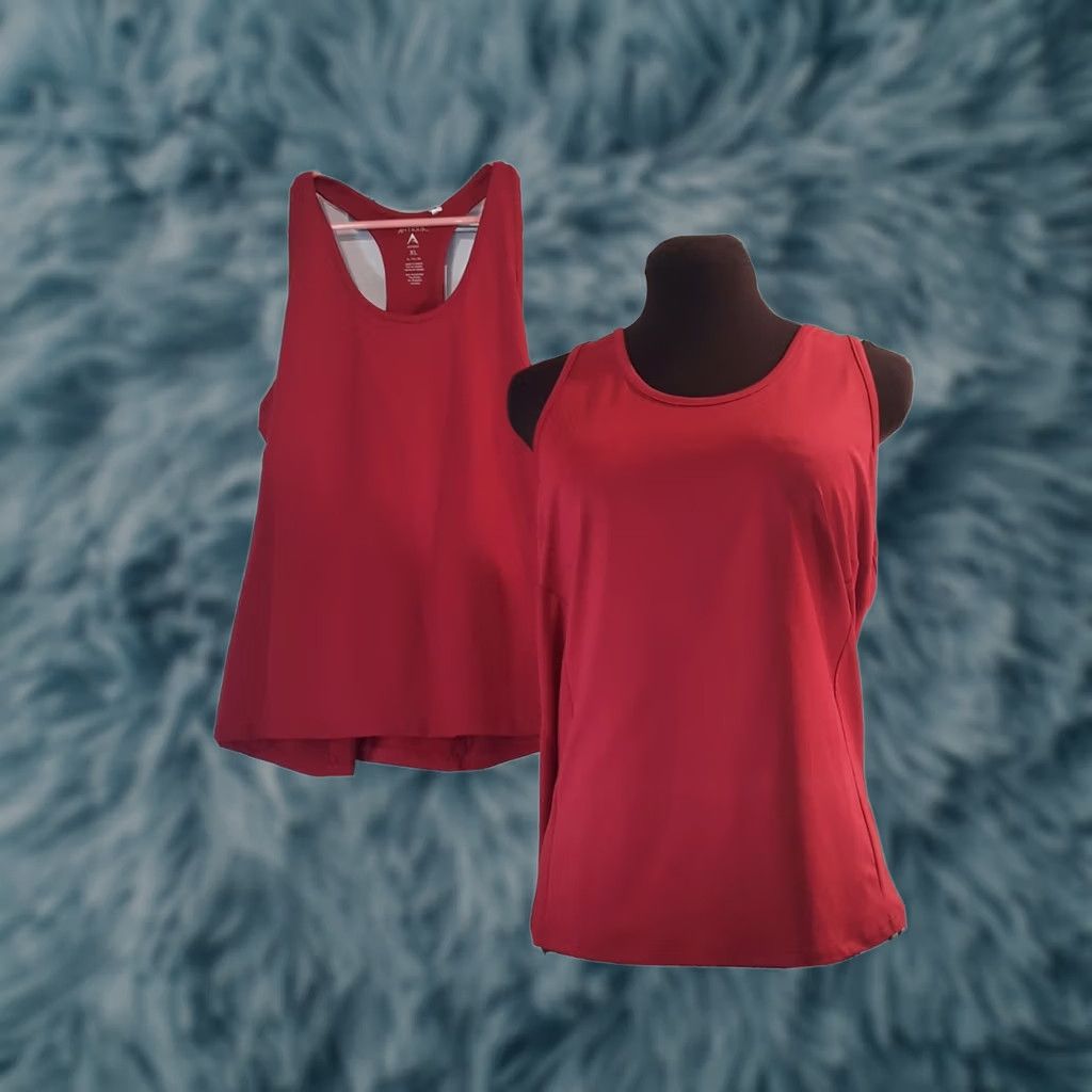 J Brand Antigua Tank Top Womens XL Red Poly/Spandex Workout NWT Stretchy Shirt Size XL / US 12-14 / IT 48-50 - 1 Thumbnail