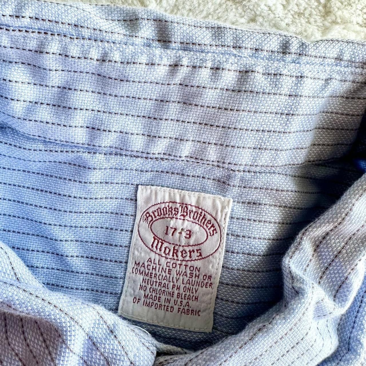 Brooks Brothers Vintage Brooks Brothers Shirt Mens 17-3 Blue Button 90s USA Size US XL / EU 56 / 4 - 7 Thumbnail