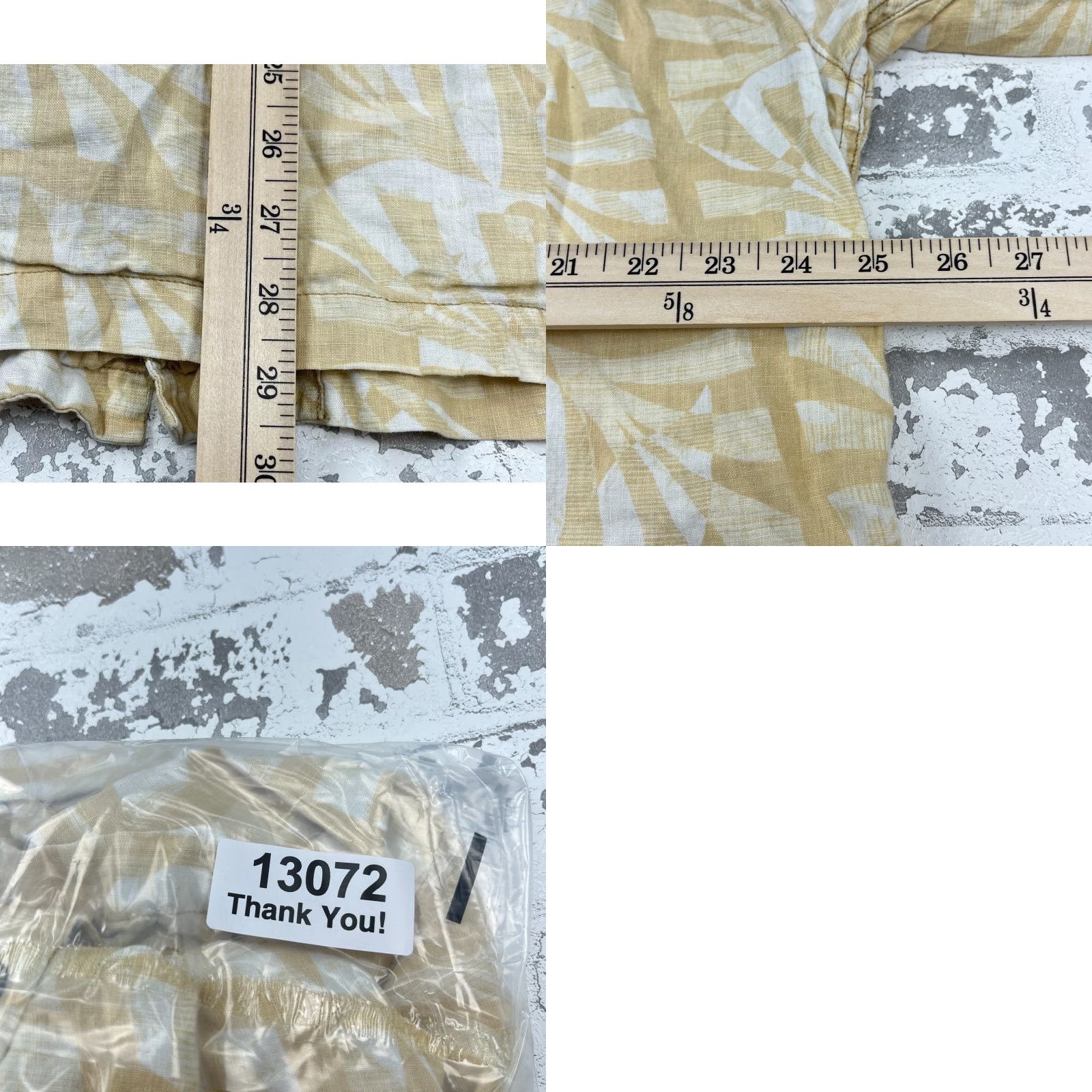 Tommy Bahama Tommy Bahama Shirt Men XL Yellow Linen Button Up Hawaiian Camp Pocket Beach Size US XL / EU 56 / 4 - 8 Thumbnail