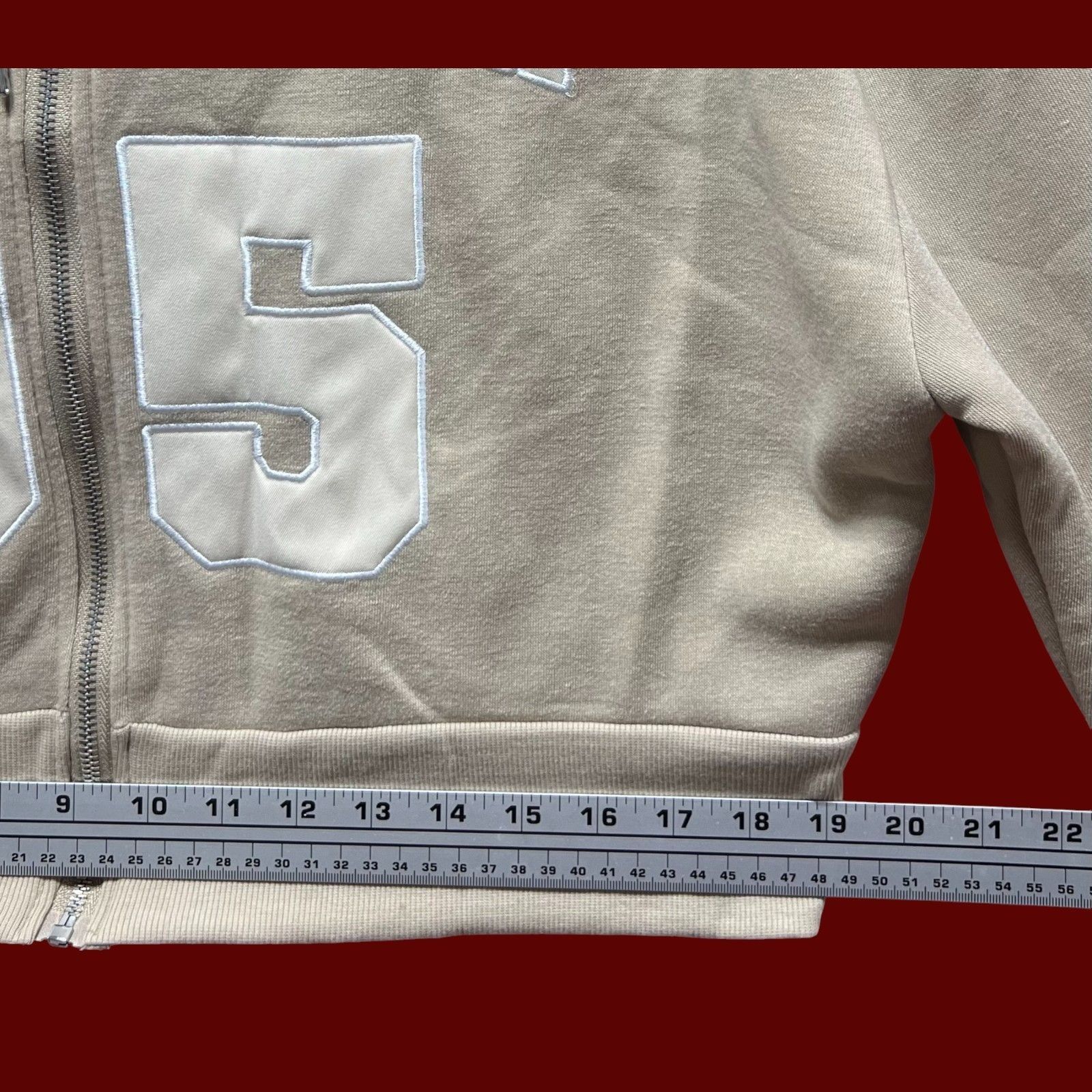 rue21 Rue 21 - Women's Long Sleeve Hooded Sweatshirt - Beige - Ext Size XL / US 12-14 / IT 48-50 - 5 Thumbnail