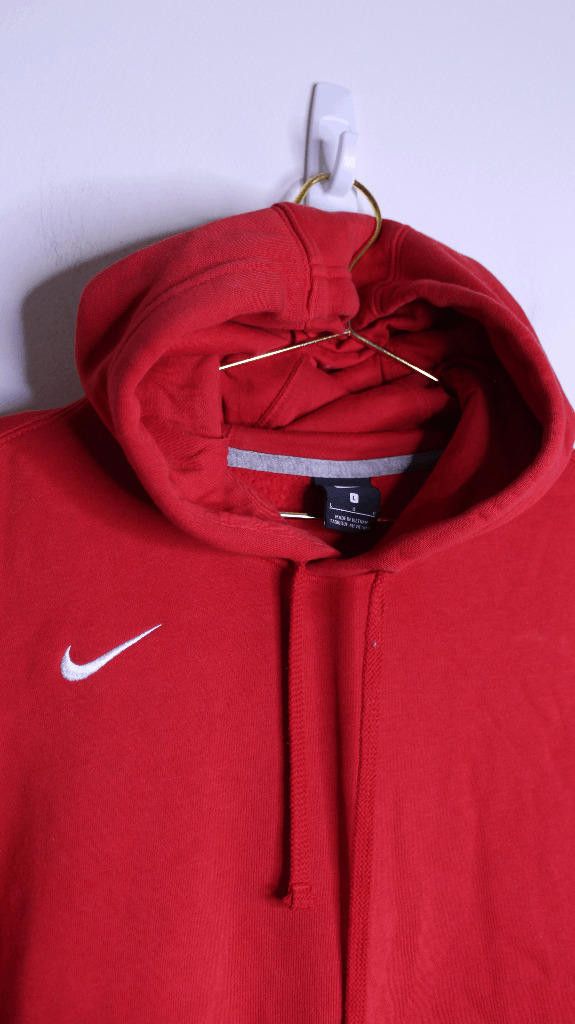 Nike Red Nike Pullover Hoodie Sweater - Large Size ONE SIZE - 2 Thumbnail