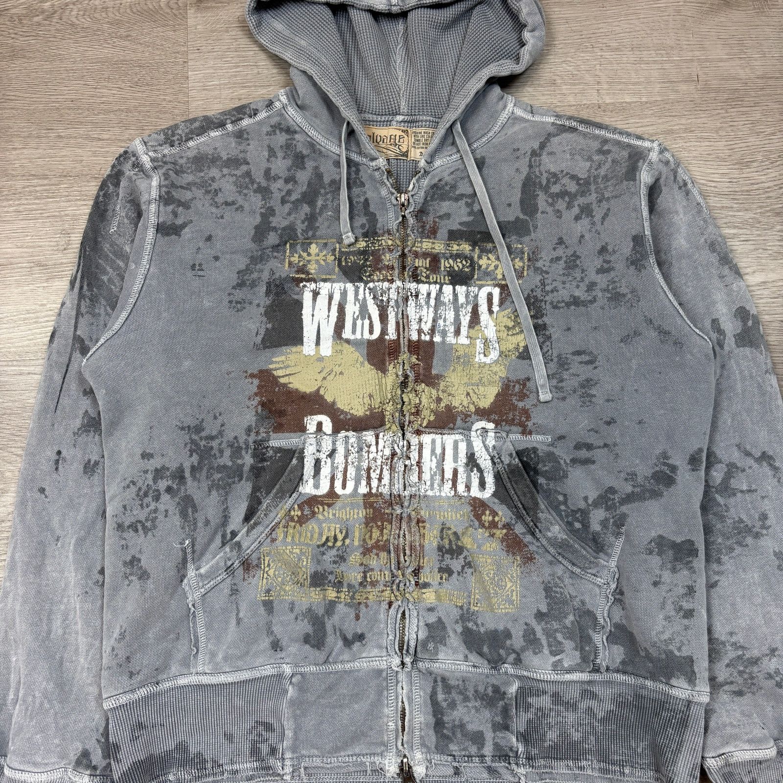 Salvage Salvage Westways Bombers Thermal Lined Zip Hoodie Men's M Size US M / EU 48-50 / 2 - 2 Thumbnail