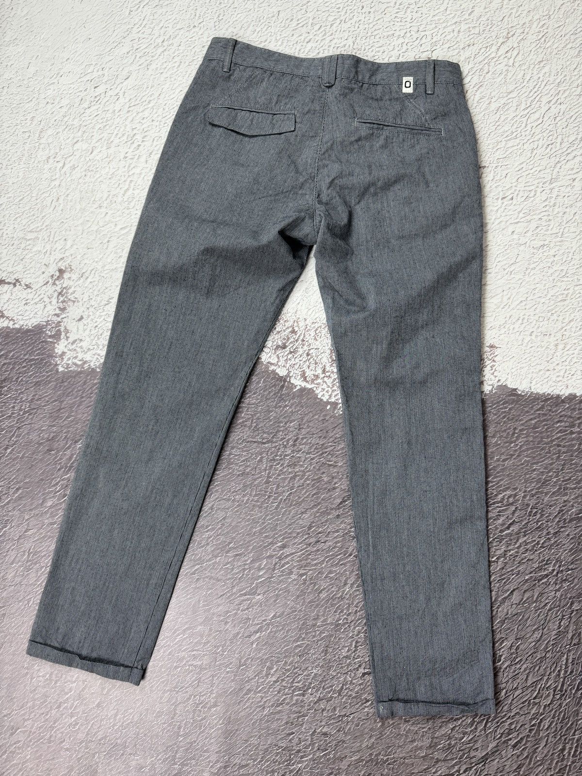 Officina36 Officina 36 cotton striped grey cropped chino pants Size US 30 / EU 46 - 2 Thumbnail