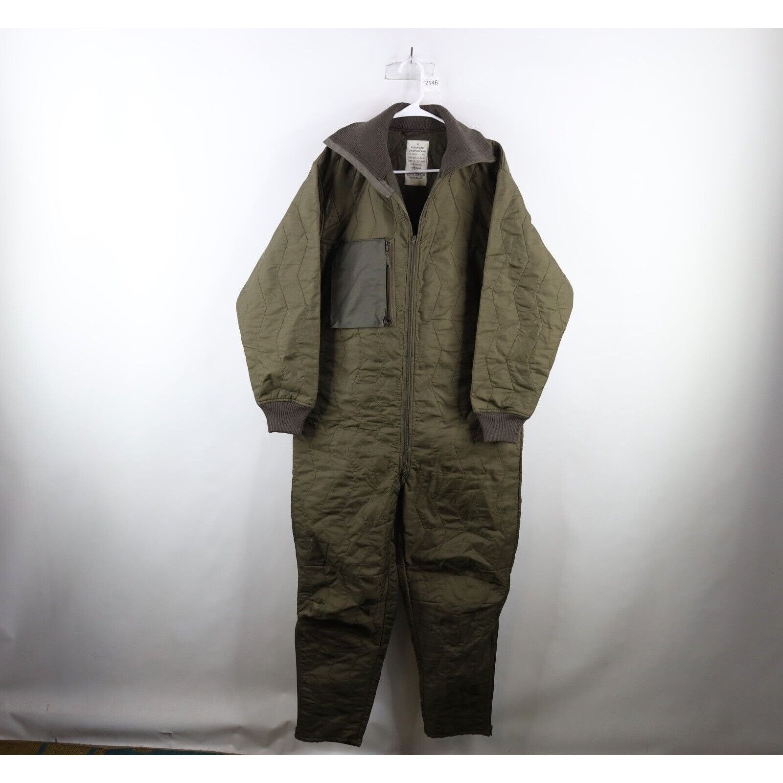 image of Vintage 90's German Military Flame Resistant Jumpsuit in Green, Men's (Size XL)