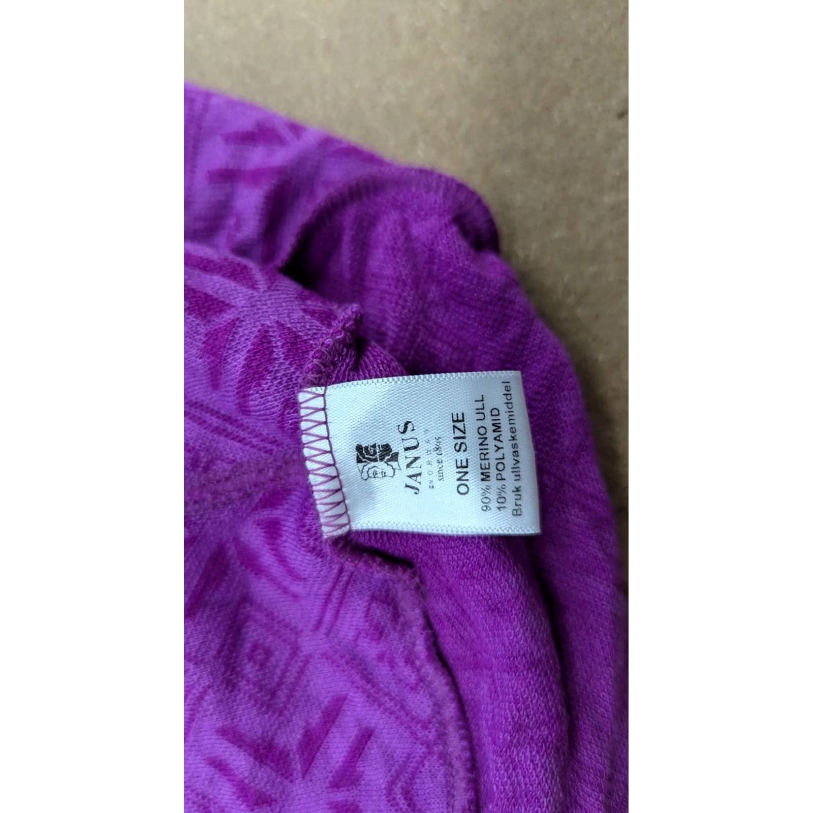 Vintage Janus Merino Wool Womens Purple Beanie Hat One Size Fair Isle Lightweight Studies Size ONE SIZE - 3 Thumbnail