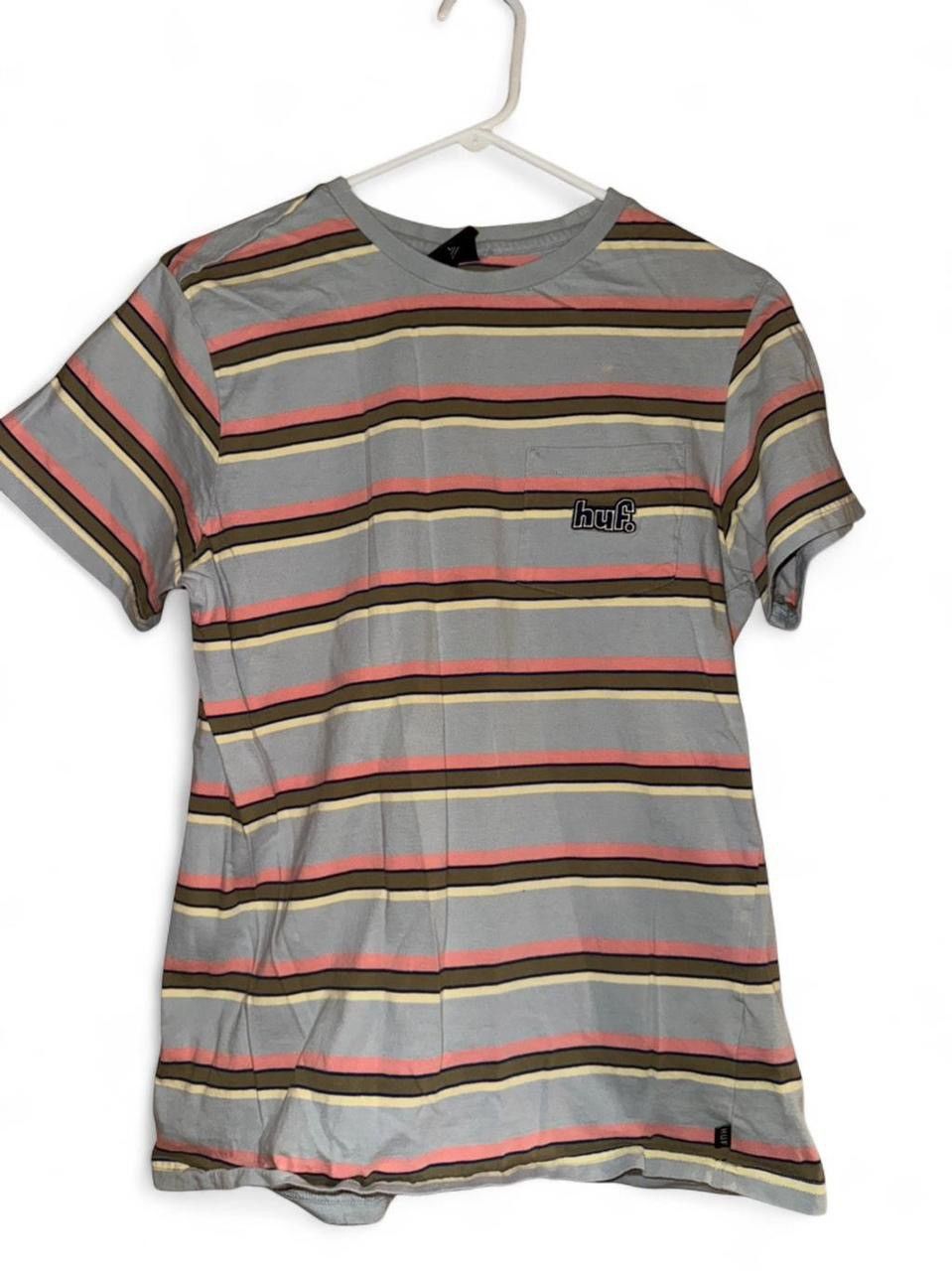 Huf Striped HUF Pocket T-Shirt Size US L / EU 52-54 / 3 - 1 Thumbnail