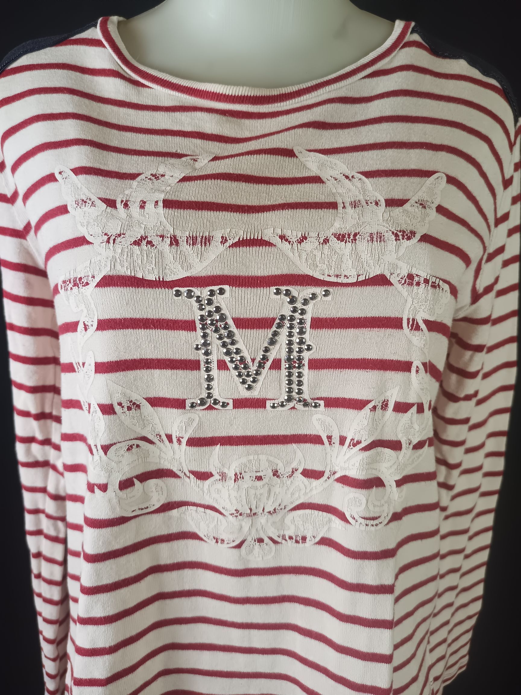 Japanese Brand MIND BRIDGE Striped Affliction Top Long Sleeve Size L / US 10 / IT 46 - 14 Thumbnail