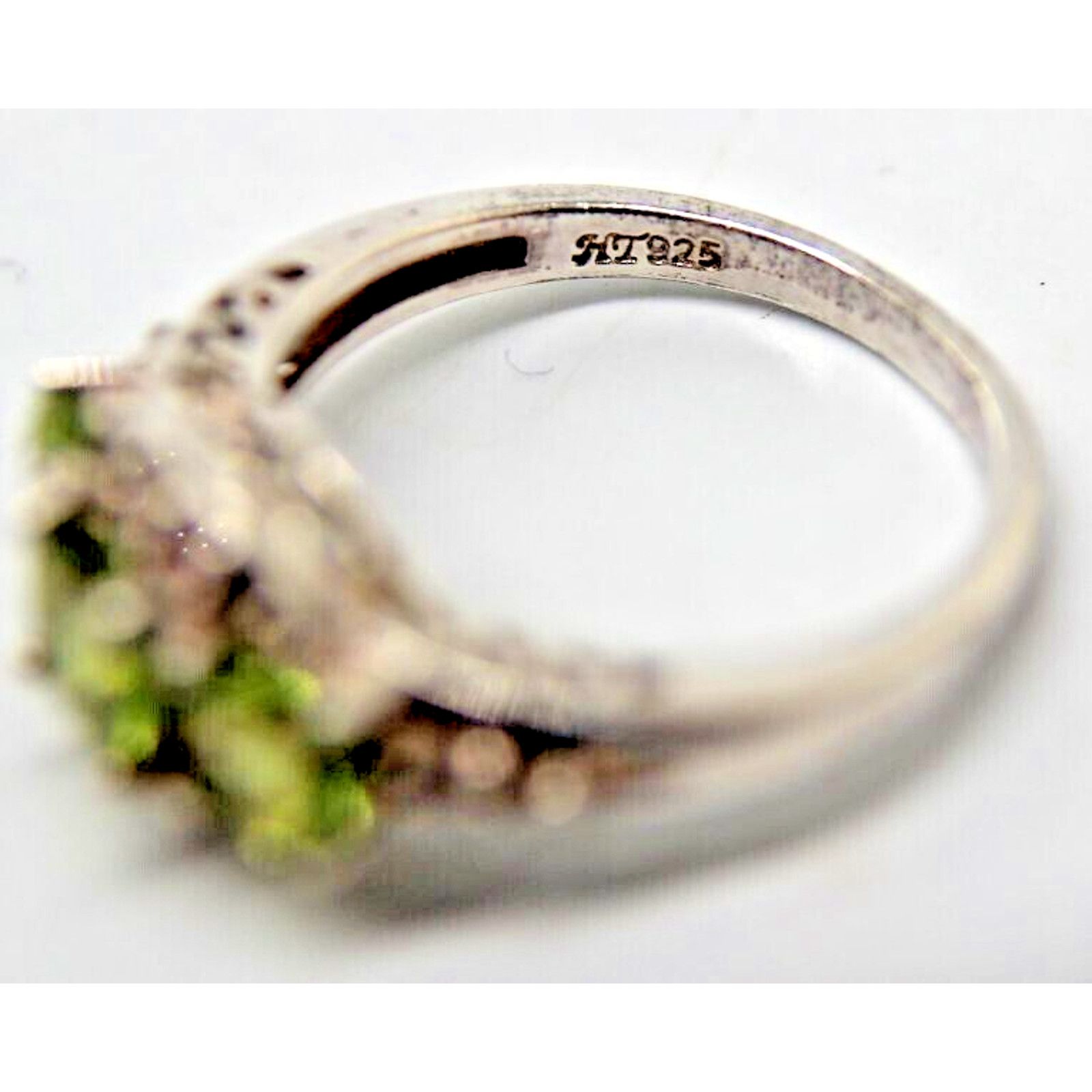 Other Harold Trujillo 3 Stone Peridot Ring • White Sapphire 925 Size ONE SIZE - 3 Thumbnail