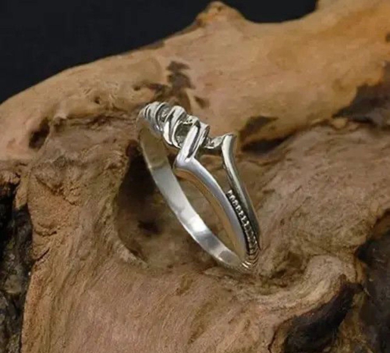 Jewelry × Vintage Spear Of Longinus Round Open Ring Size ONE SIZE - 2 Thumbnail