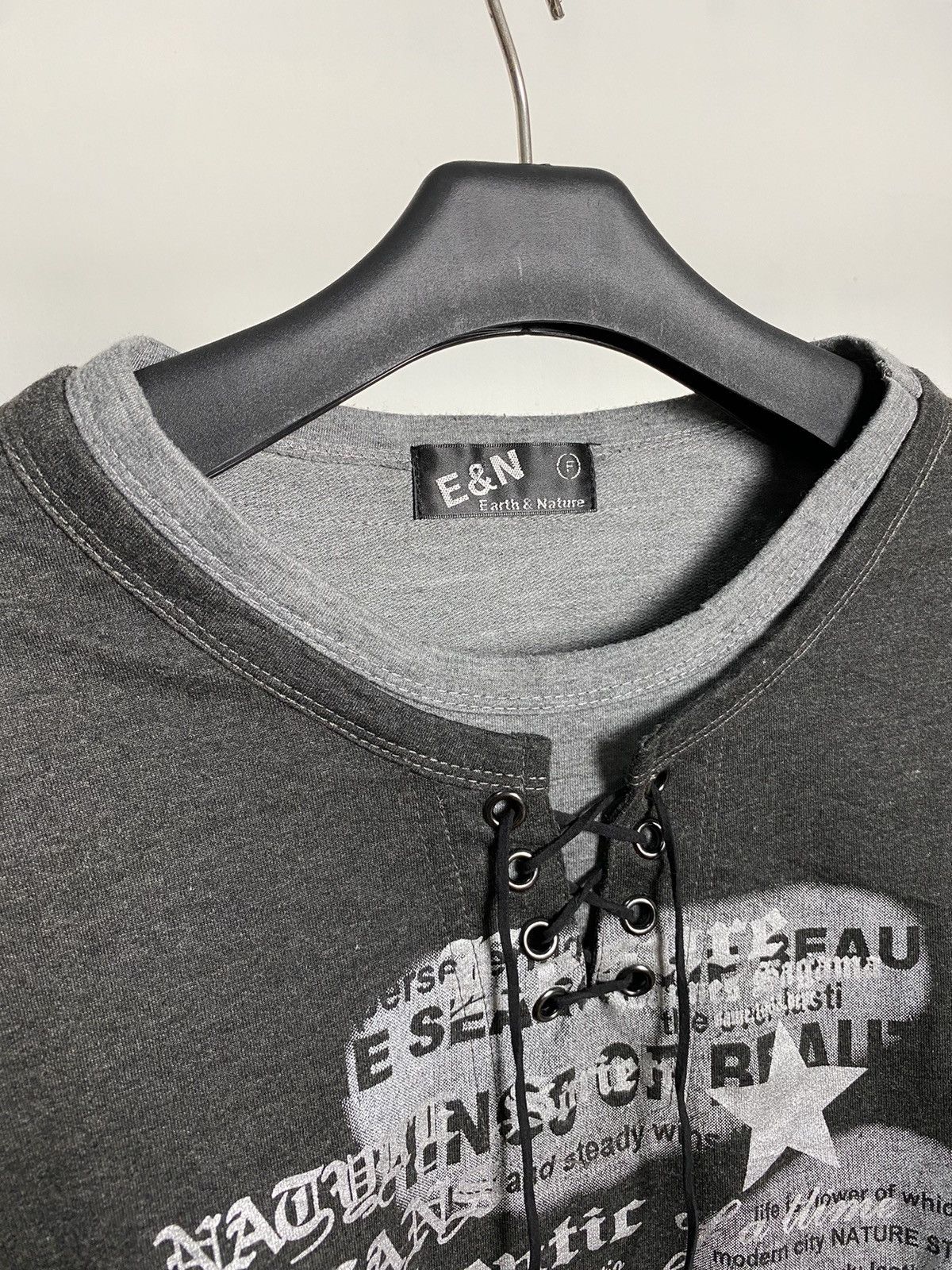 Beauty Beast × Hysteric Glamour × Japanese Brand Earth & Nature Jpn Poem Laces Up Longsleeve Size US L / EU 52-54 / 3 - 6 Thumbnail
