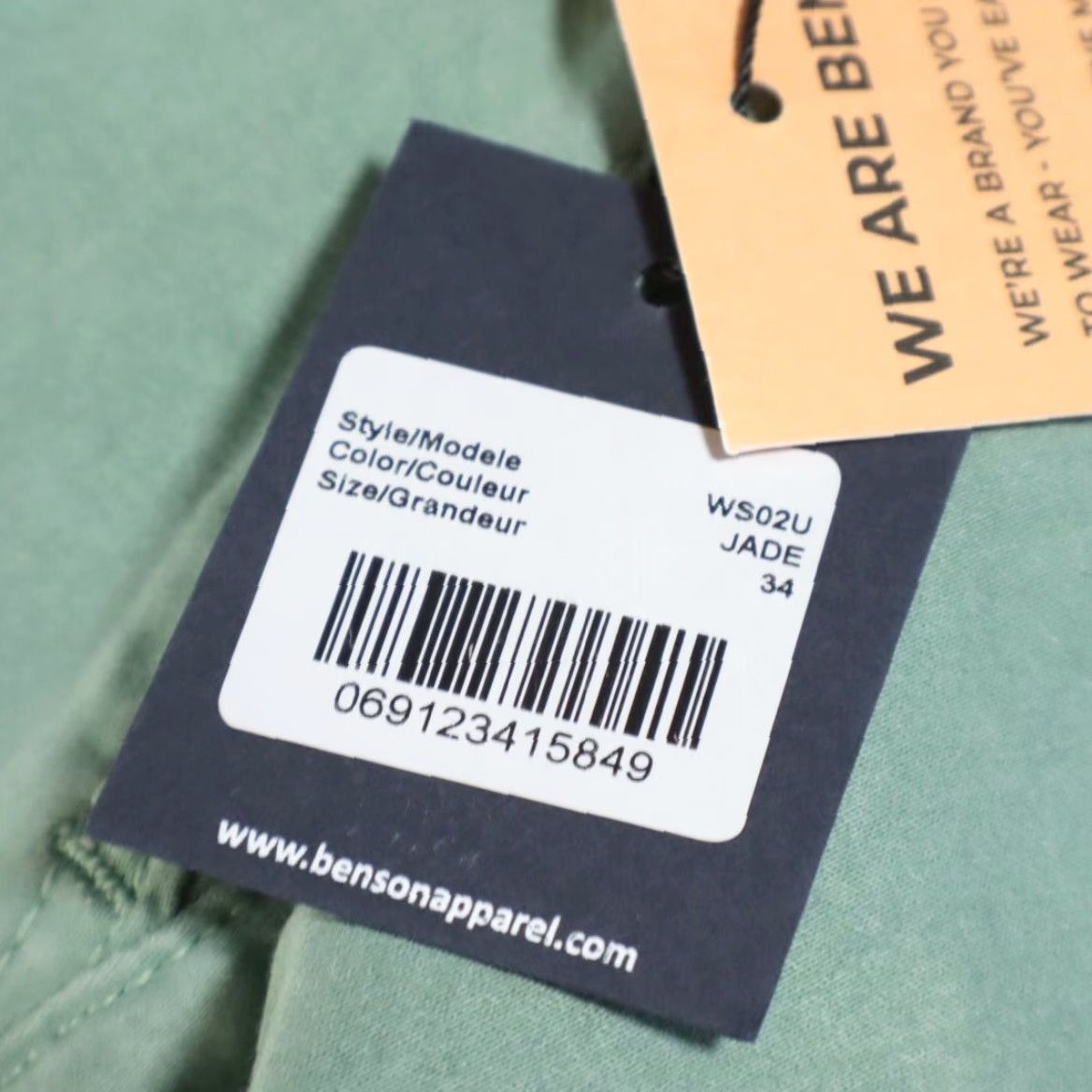 Henson Benson Stretch Palm Spring Khaki Chino Shorts Jade Green Men's 34 Size US 34 / EU 50 - 7 Thumbnail