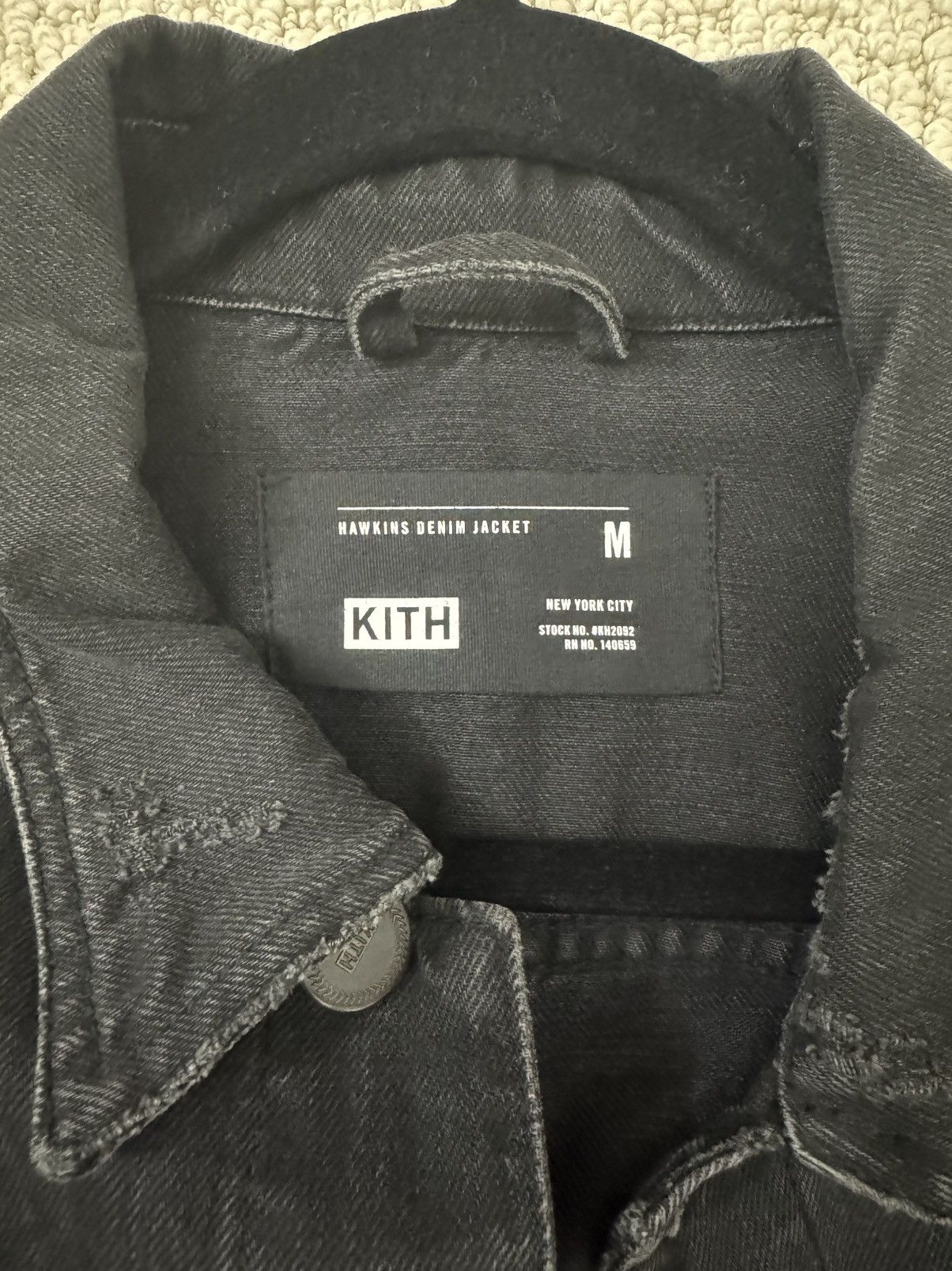 Kith KITH Hawkins Distressed Denim Jacket Black M Size US M / EU 48-50 / 2 - 4 Thumbnail