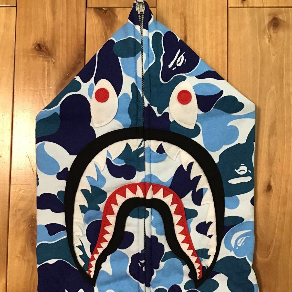 Bape BAPE ABC camo Blue shark full zip hoodie a bathing ape Size US M / EU 48-50 / 2 - 3 Thumbnail