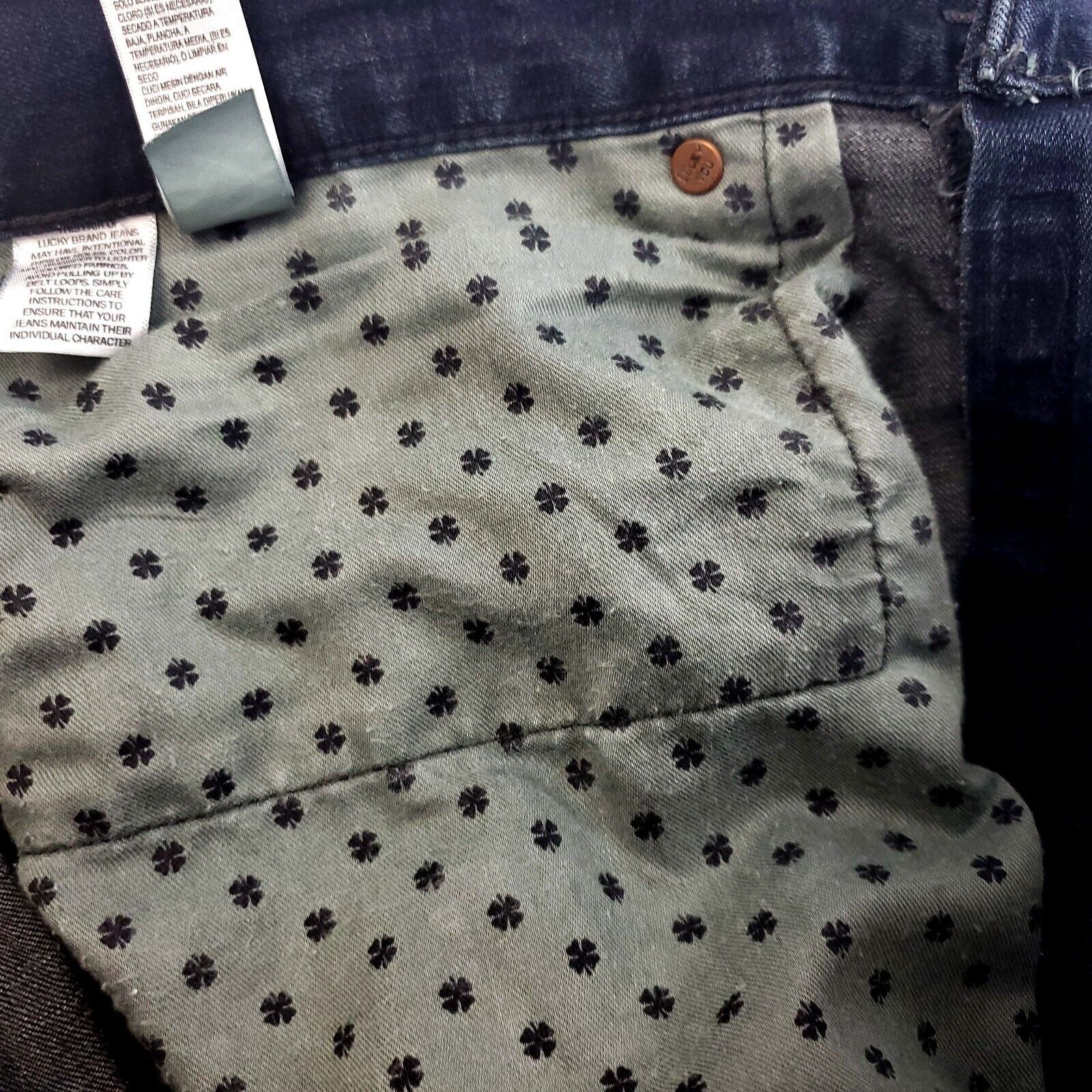 Lucky Brand Lucky Brand 121 Slim Blue Whiskers Denim Jeans 39/31 Mid Ris Size US 39 - 8 Thumbnail