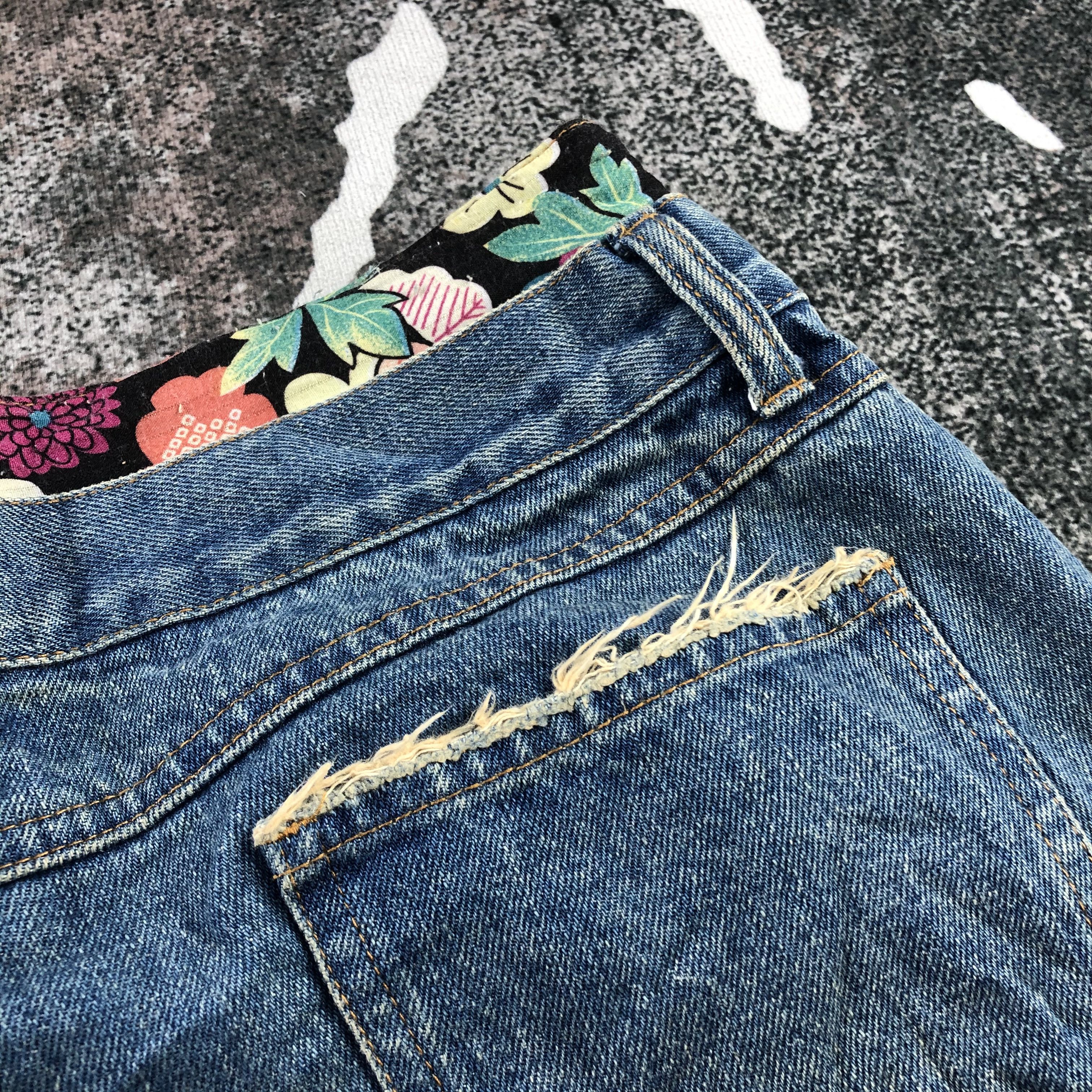 Japanese Brand Playchess Jeans DIstressed Double Waist Denim KJ1291 Size US 30 / EU 46 - 8 Thumbnail
