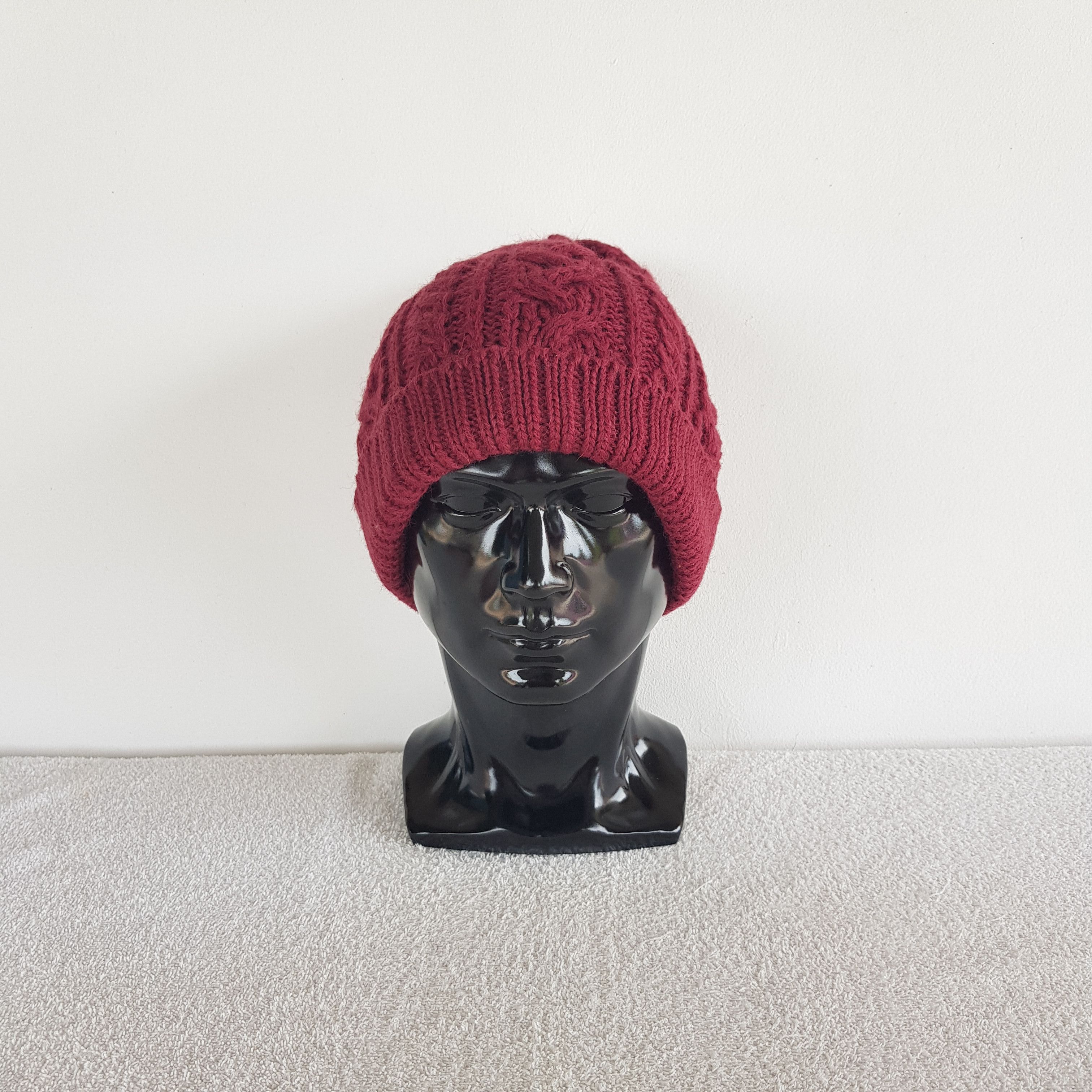 Beams Plus Vintage Beam Beanie Fair Isle Ribbed Knit Snow Caps Hats. Size ONE SIZE - 2 Thumbnail