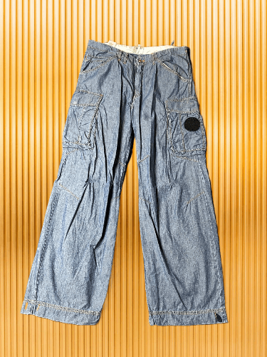 Ferre Vintage 90s Ferre Jeans crazy cargo denim pants with zippers Size 34" / US 12 / IT 48 - 1 Thumbnail