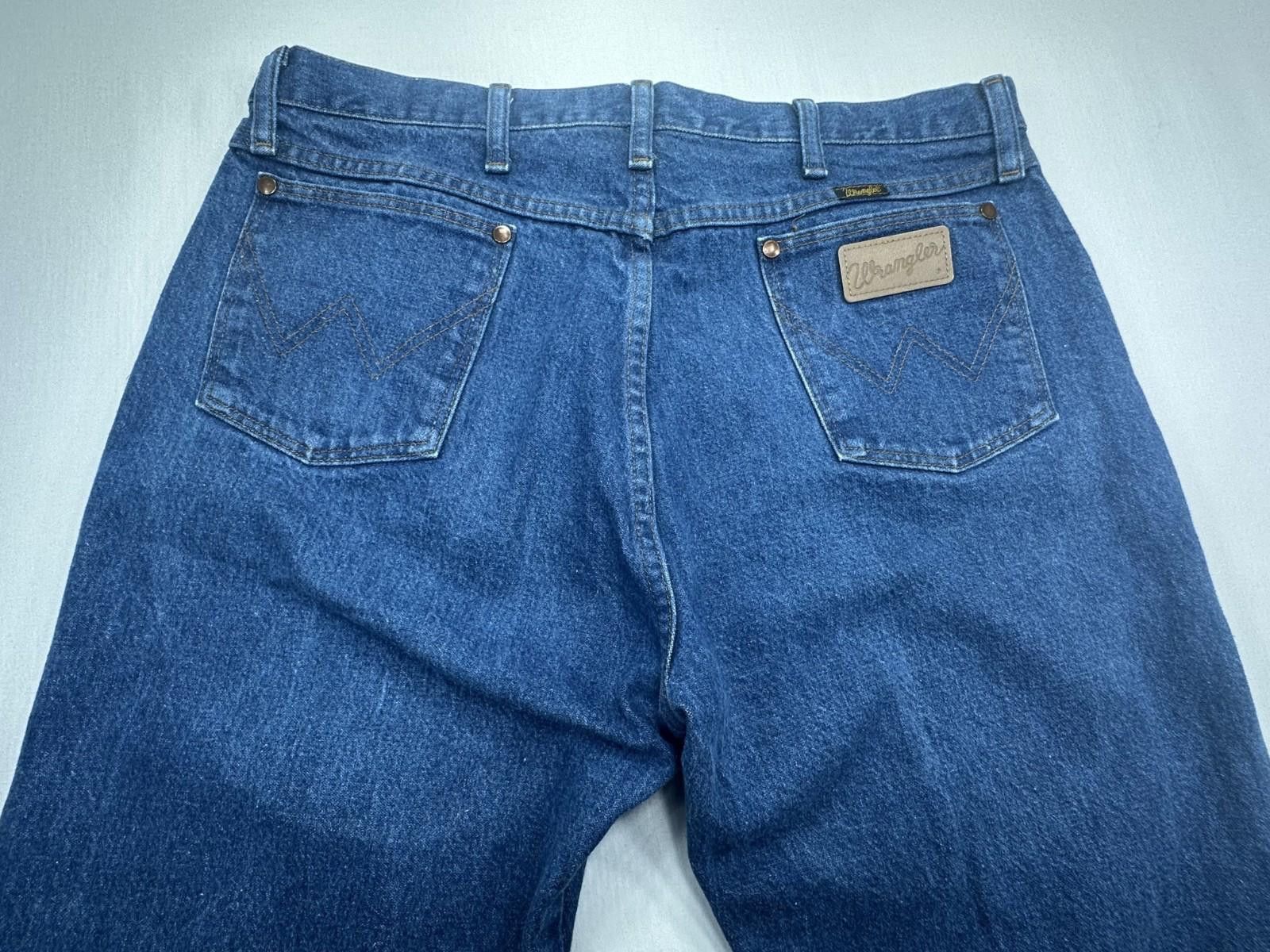 Wrangler Wrangler Straight Leg Denim Jeans Blue Men's 36/32 Size US 36 / EU 52 - 6 Thumbnail