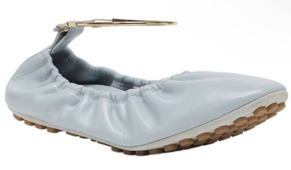 Fendi FENDI Filo Leather Ballerina Blue Flat size 37 Size US 7 / IT 37 - 3 Thumbnail