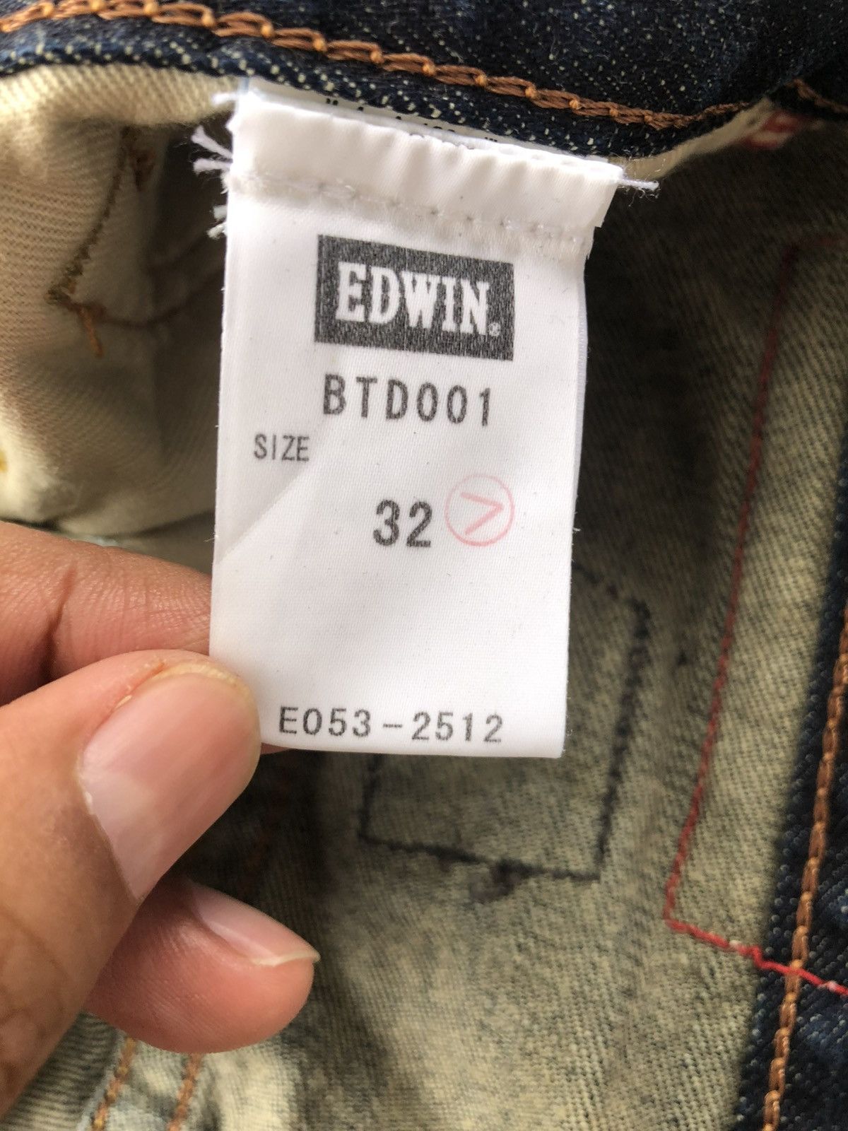 If Six Was Nine Edwin Flared Jeans Bootcut Distressed Back Buckle Size US 33 - 20 Thumbnail
