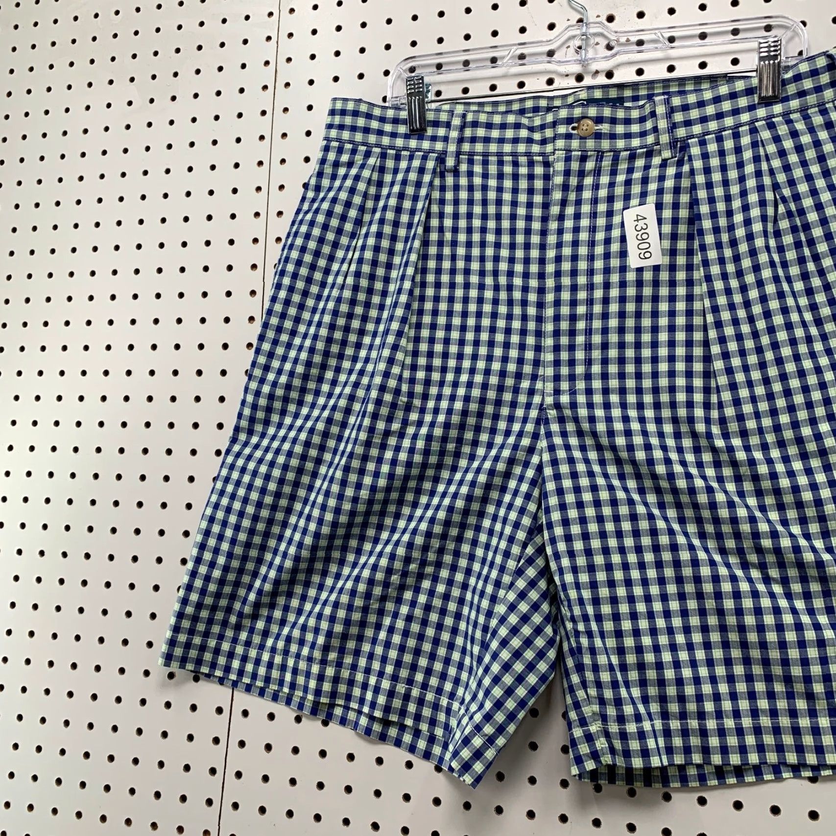 Polo Ralph Lauren VTG Polo Ralph Lauren Chino Shorts Mens 35X8 Blue Checkered Cotton 8" Inseam 90s Casual Summer Singapore Size US S / EU 44-46 / 1 - 2 Thumbnail