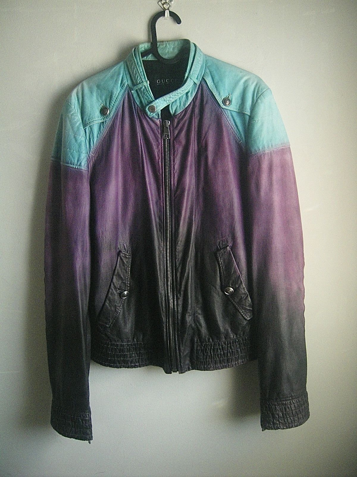 Gucci Gucci SS09 Gradient Leather Biker Jacket Size US M / EU 48-50 / 2 - 11 Thumbnail