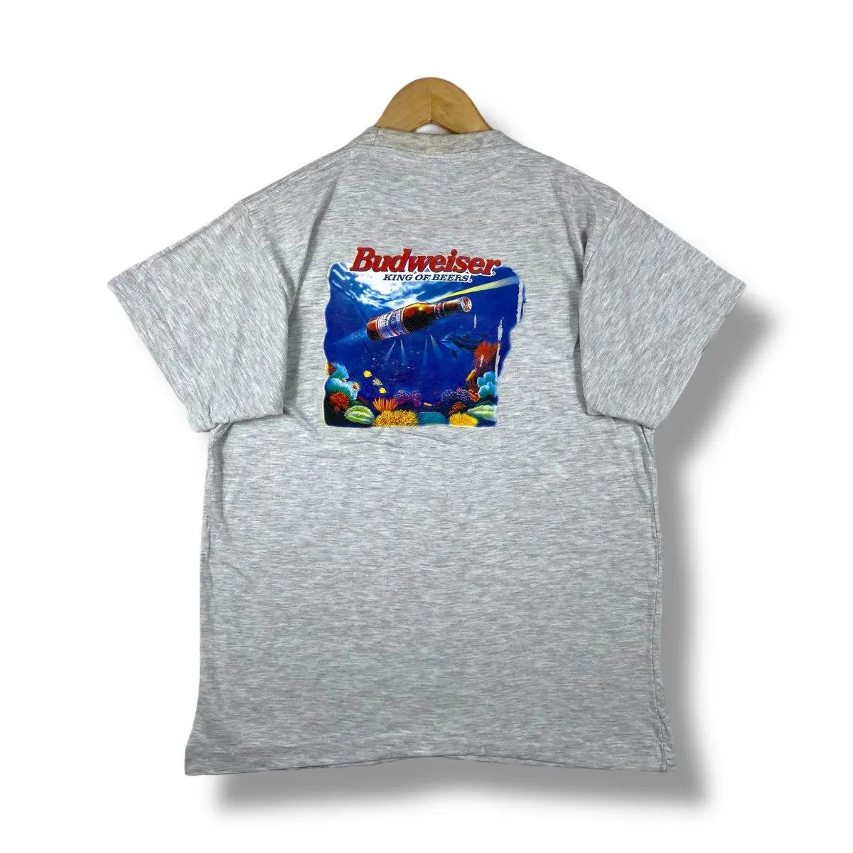 Budweiser Vintage 90's BUDWEISER King Of Beers Graphic Promo Tee Shirt Size US M / EU 48-50 / 2 - 1 Thumbnail