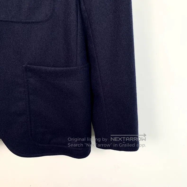 Hermes Hermes Dark Blue Wool V-Neck Single Breasted Long Sleeve B Size 42R - 4 Thumbnail