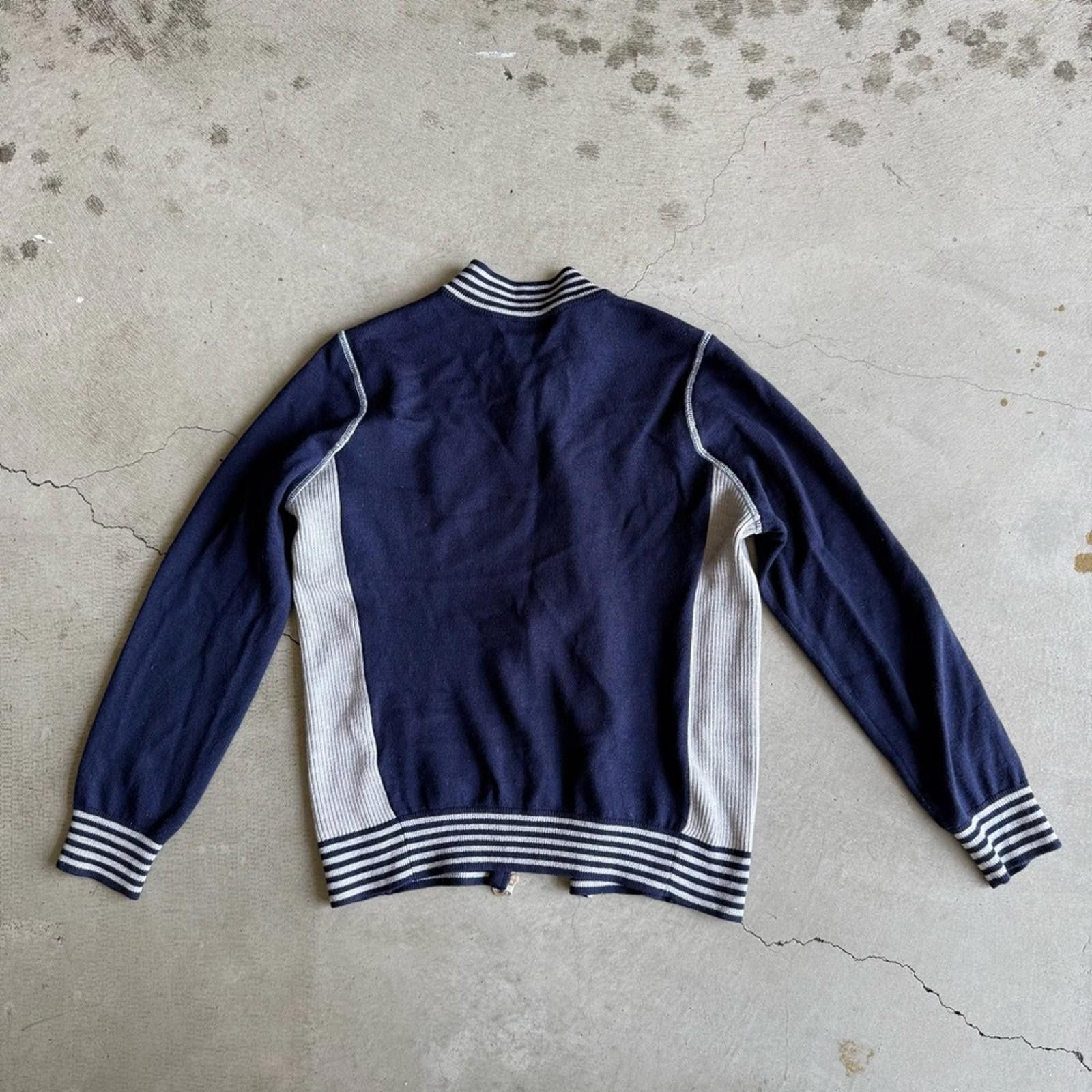 Other Elegance Sports / Golf Zip Sweater / Navy Silver Size S / US 4 / IT 40 - 5 Thumbnail