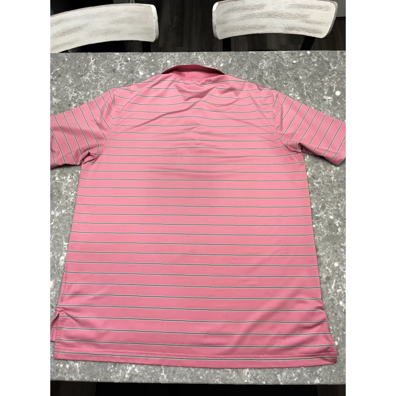 Peter Millar Peter Millar Summer Comfort Polo Shirt Men L Pink Stripe Embroidered Short Sleeve Button-Up Collared Classic Preppy All Seasons Size US L / EU 52-54 / 3 - 6 Thumbnail