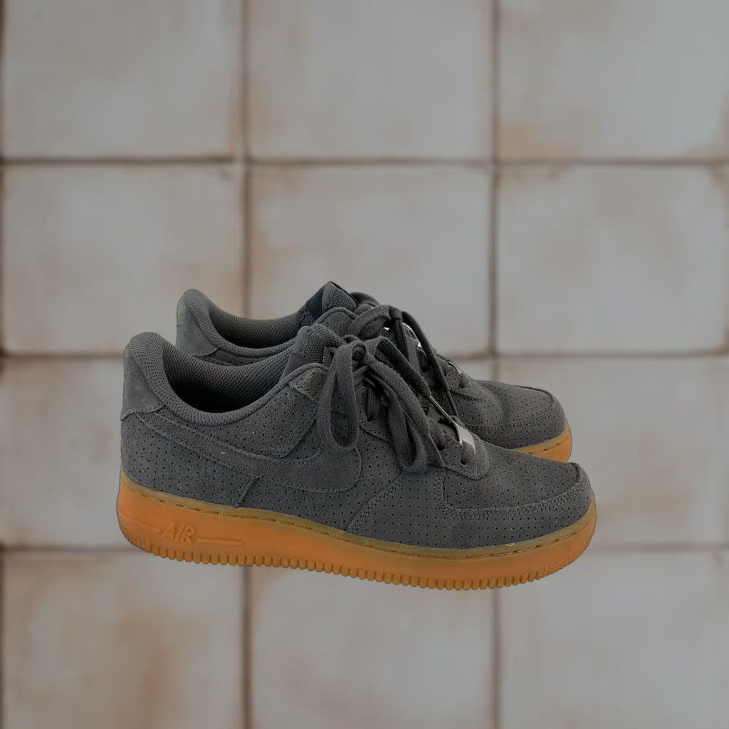 Nike Women's Air Force '07 Sneakers Dark Grey Gum Perforated