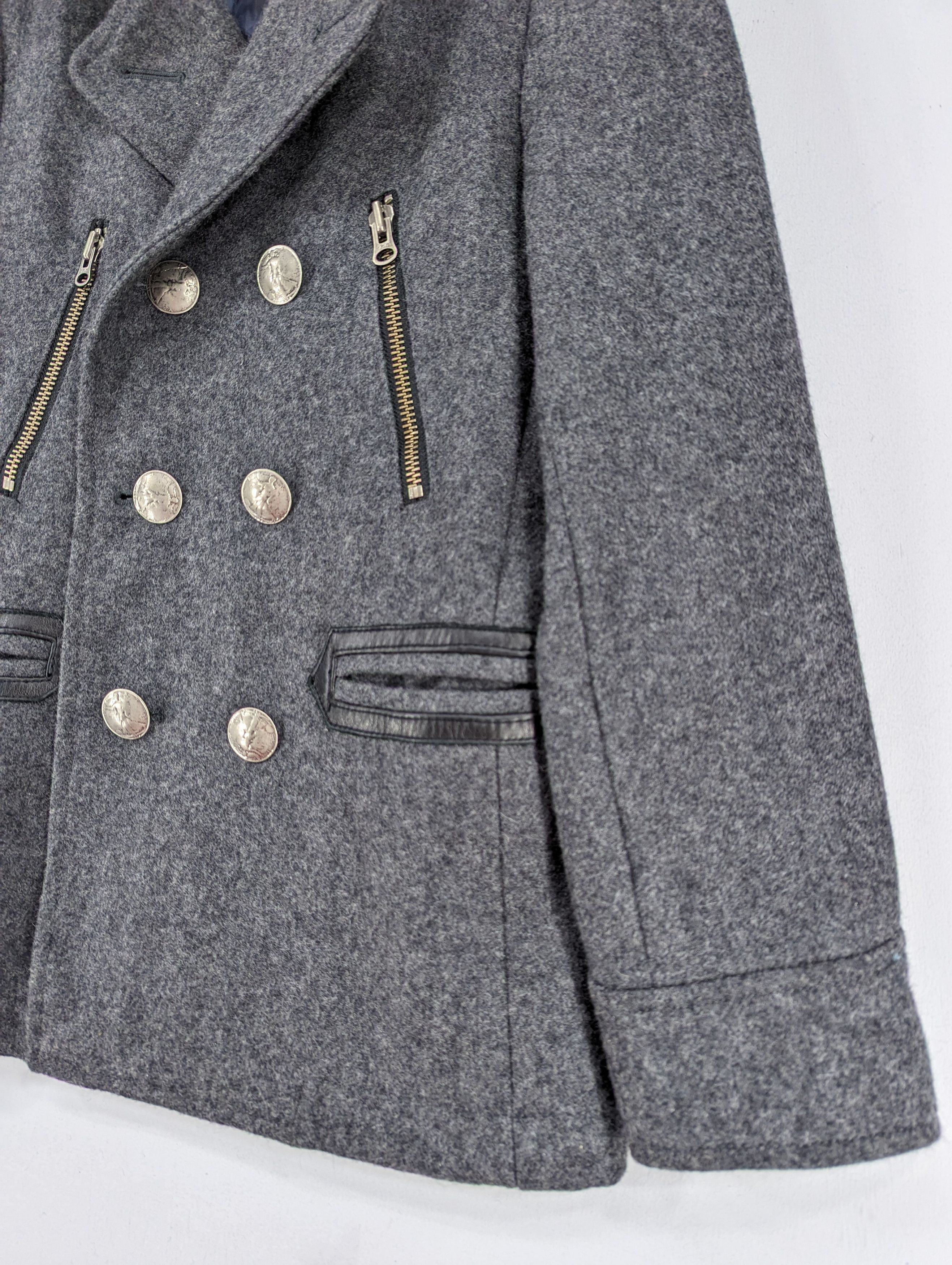 Japanese Brand 🔥RARE🔥291295 Homme Double Breasted Wool Jacket Size M / US 6-8 / IT 42-44 - 5 Thumbnail