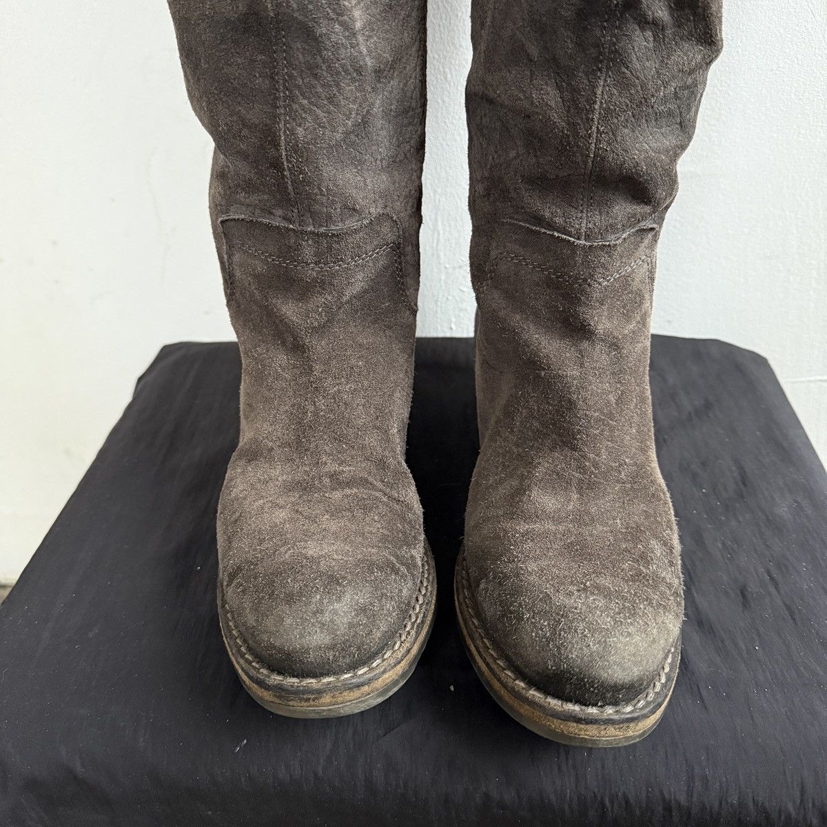 Seditionaries Vic Matie Italy Suede Leather Knee High Boots Size US 7.5 / IT 37.5 - 8 Thumbnail