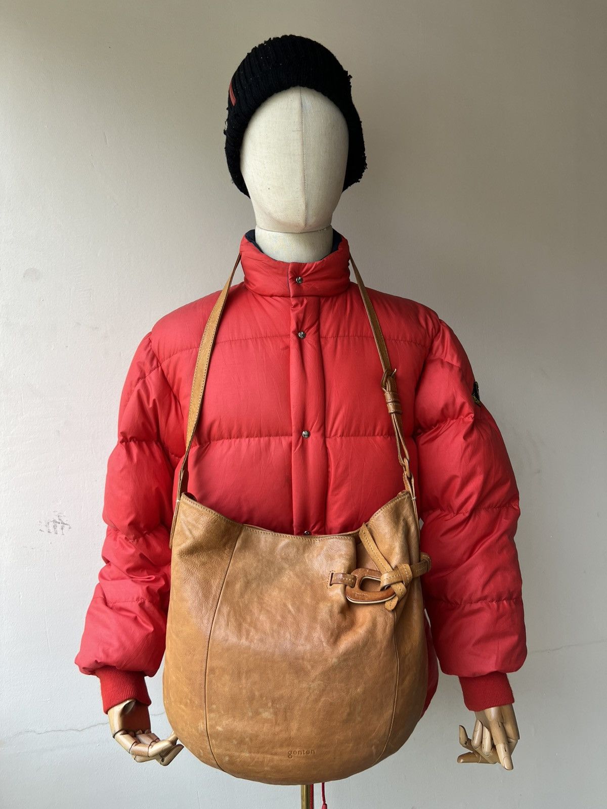 Leather Genten Japan Dirty Mud Patina Leather Bag Size ONE SIZE - 6 Thumbnail