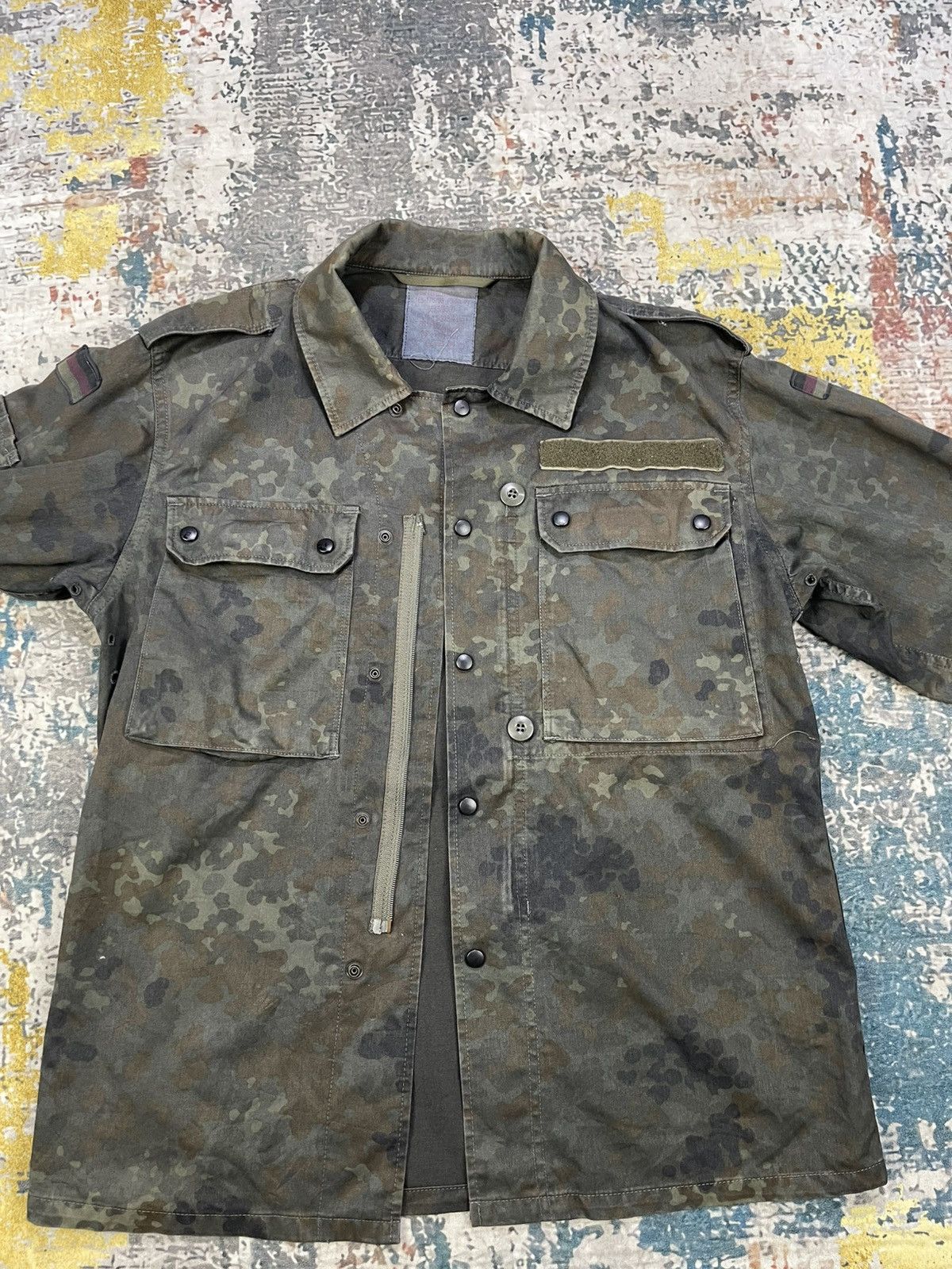 Vintage Vtg German Military Flecktarn Camouflage Field Jacket Size US S / EU 44-46 / 1 - 2 Thumbnail