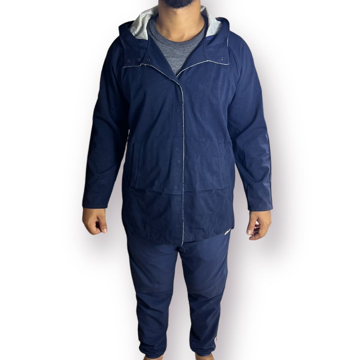 Comme Ca Ism Comme Ca ism navy blue hoodie issey miyake style lightjacket Size US M / EU 48-50 / 2 - 11 Thumbnail