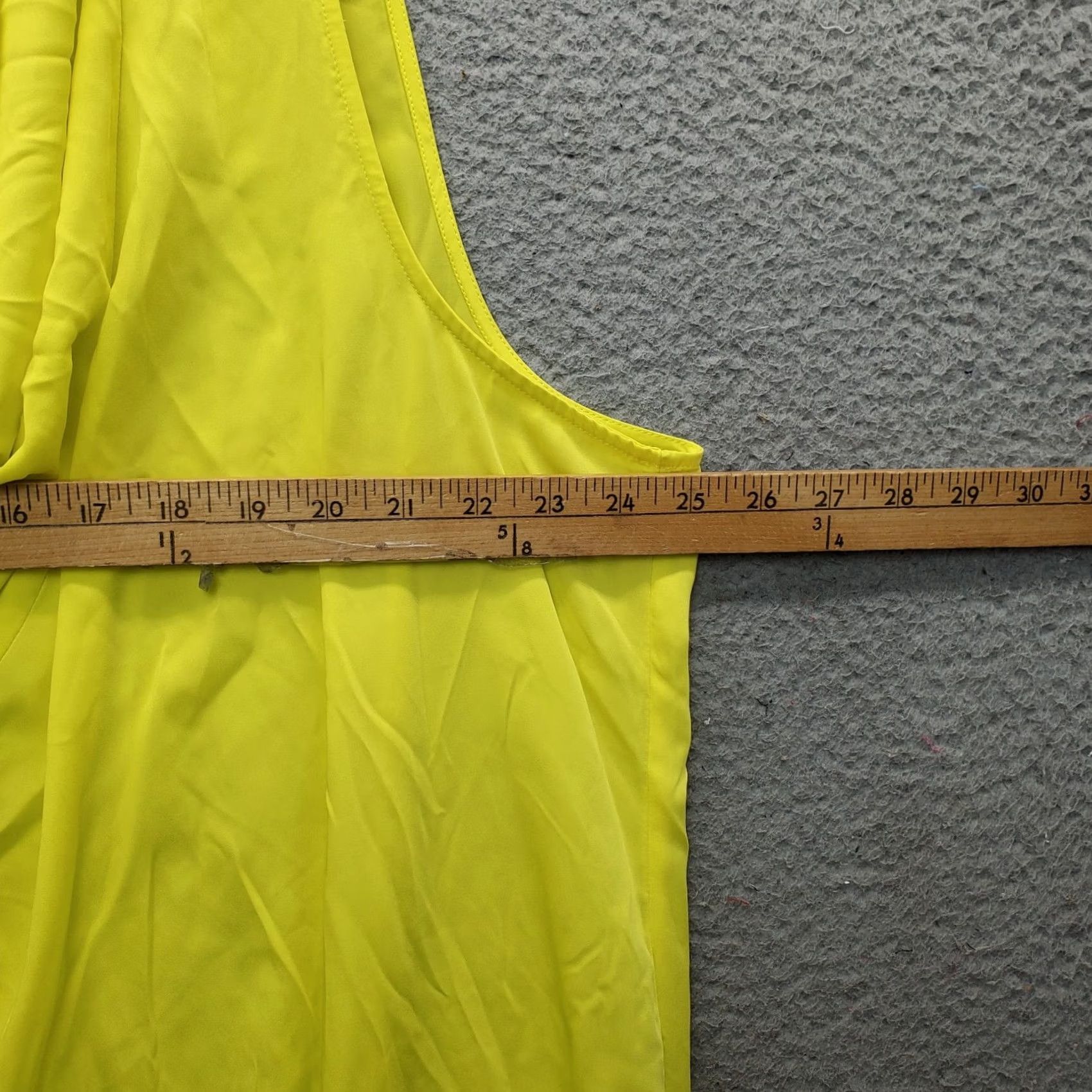 Vintage Lane Bryant Swing Tank Top Womens 22/24 Yellow Relaxed Fit Sleeveless Cowl Neck Size 3XL / US 20-22 - 3 Thumbnail