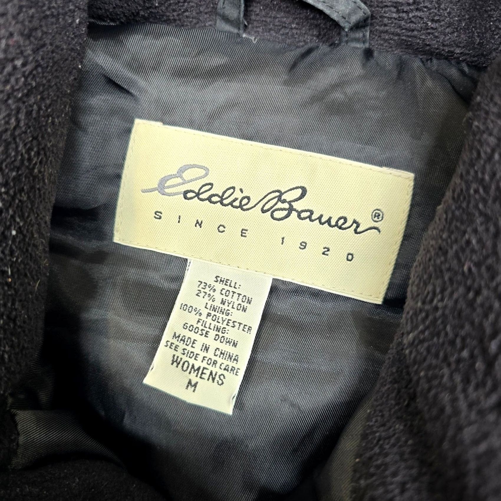 Eddie Bauer VINTAGE Down Puffer Vest Eddie Bauer Womens Medium Black Full Zip Insulated Size M / US 6-8 / IT 42-44 - 4 Thumbnail
