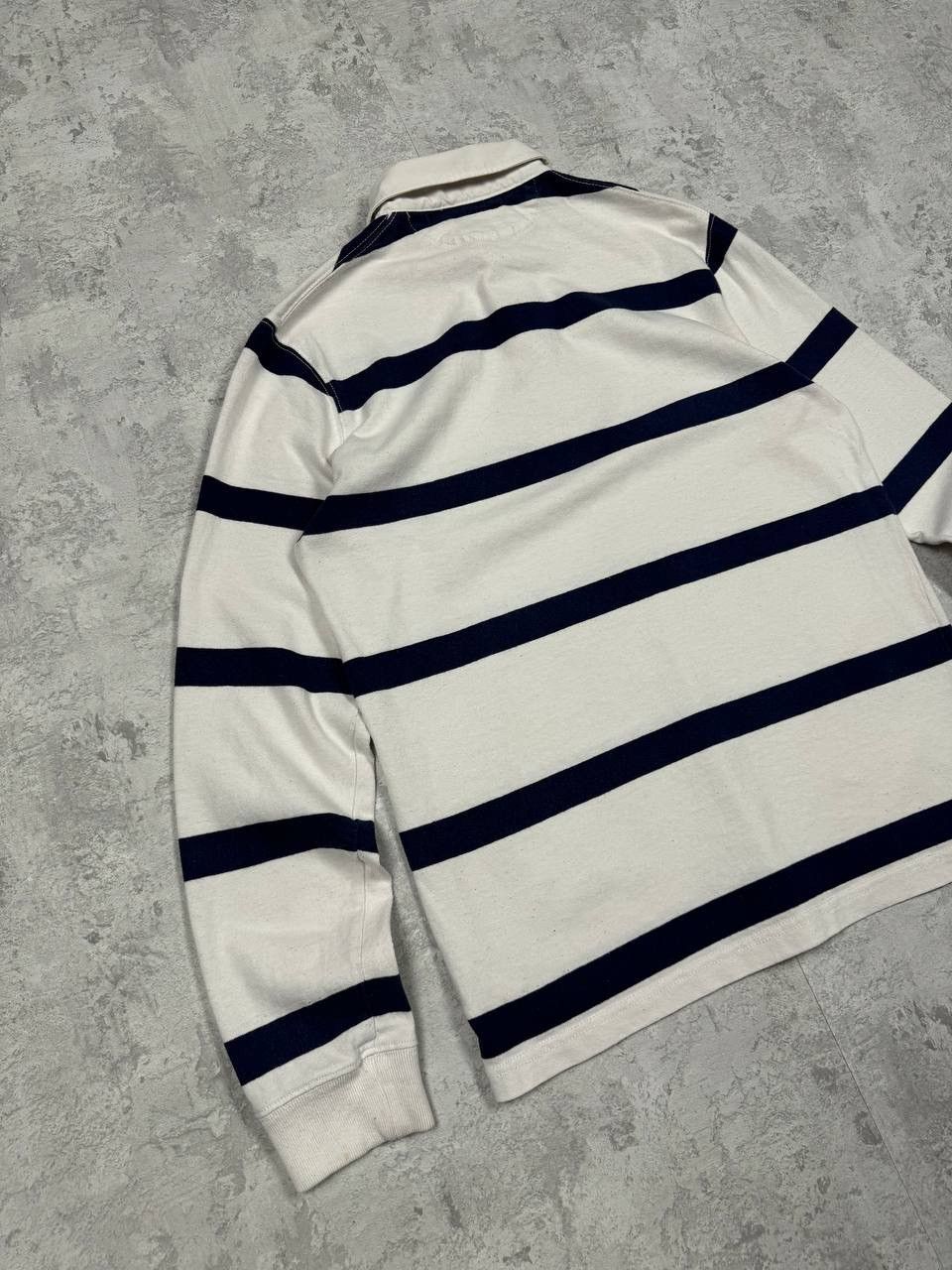 Polo Ralph Lauren White Polo Ralph Lauren Striped Rugby Longsleeve Size S Size US S / EU 44-46 / 1 - 7 Thumbnail