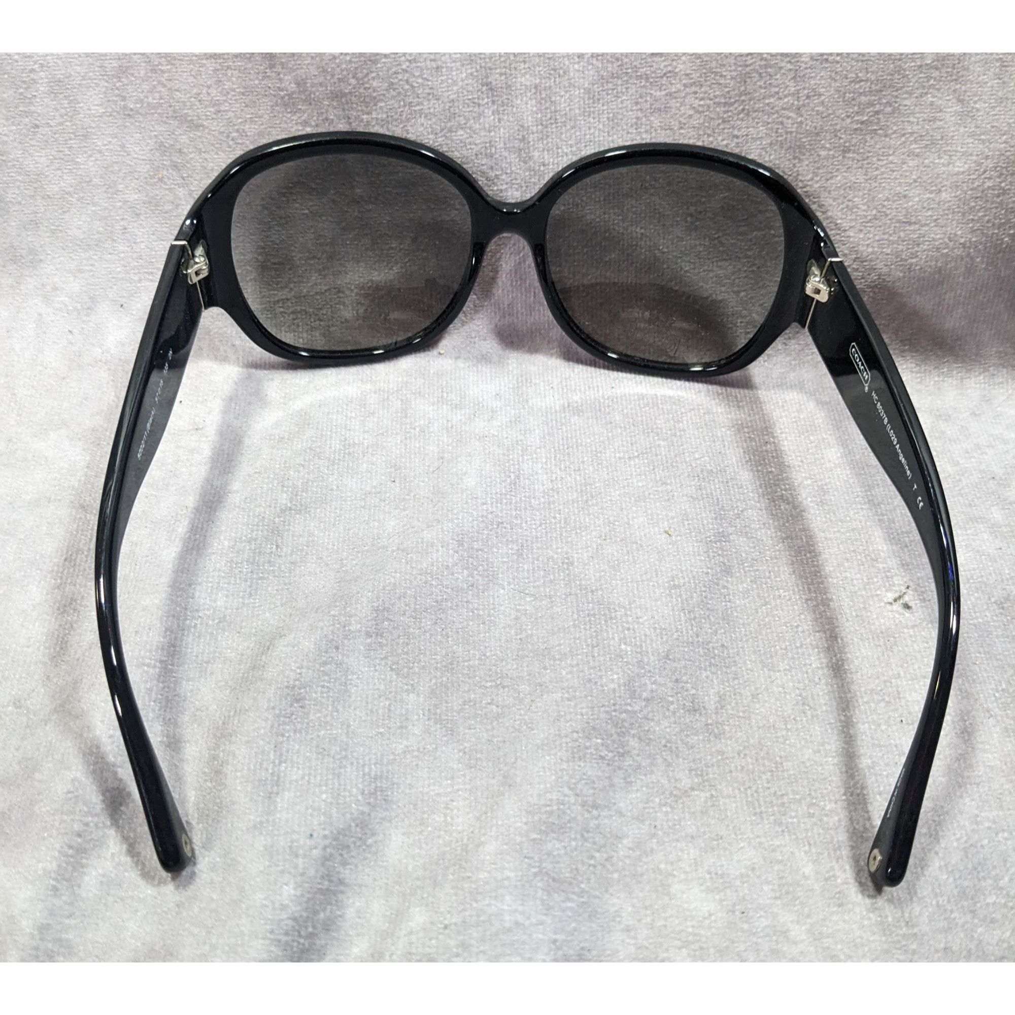 Coach Glam Goth Coach HC8037B Angeline Black And Rhinestone Sungla Size ONE SIZE - 5 Thumbnail