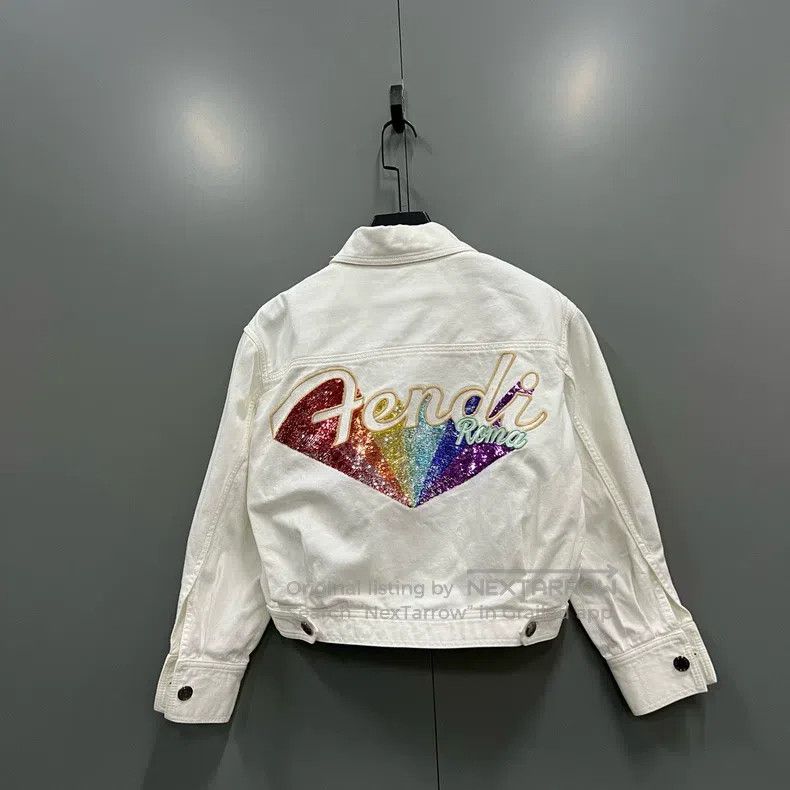 Fendi Fendi White Denim Jacket Size XS / US 0-2 / IT 36-38 - 2 Thumbnail