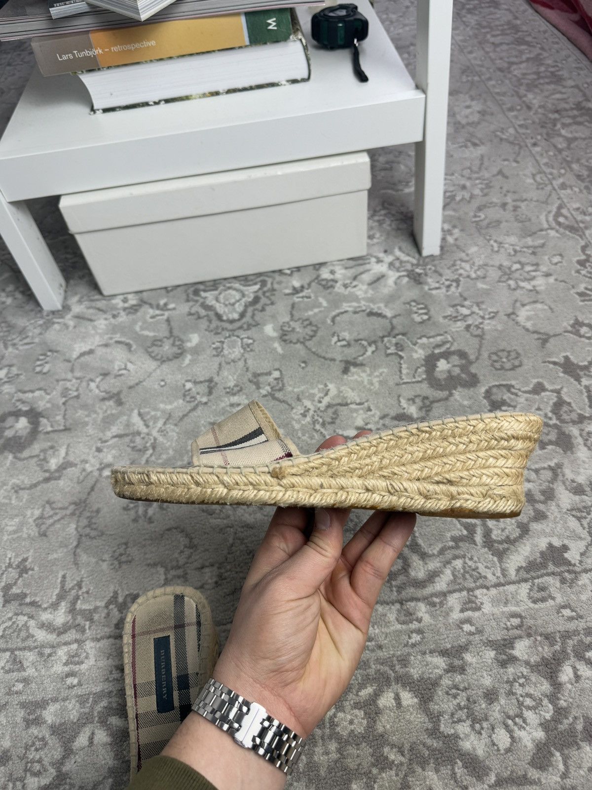 Burberry × Designer × Vintage Vintage y2k Burberry nova check slippers mules US10 designer Size US 10 / IT 40 - 9 Thumbnail