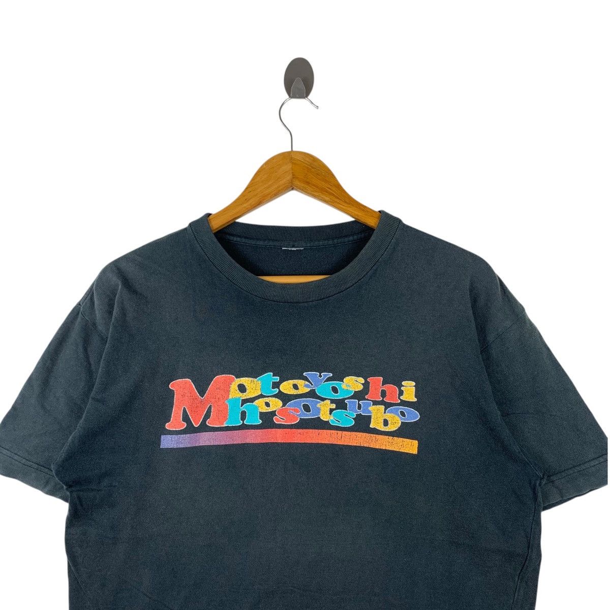 Vintage MOTOYOSHI HOSOTSUBO Japanese Singer Band Black Shirt Size US L / EU 52-54 / 3 - 2 Thumbnail