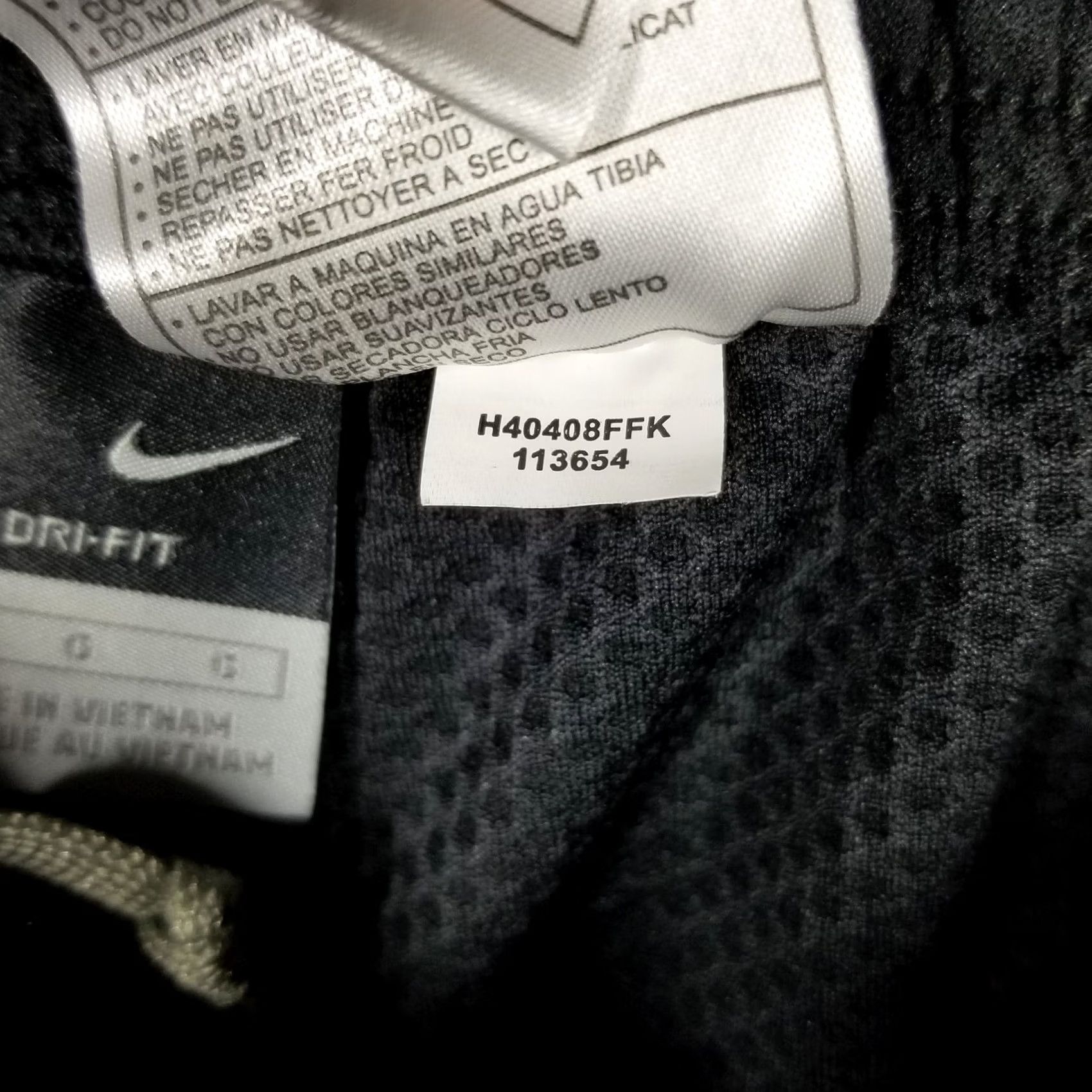 Nike VINTAGE Nike Dri-FIT Pants Mens Large Black White Track Athletic Warm Up New Size US 33 - 7 Thumbnail