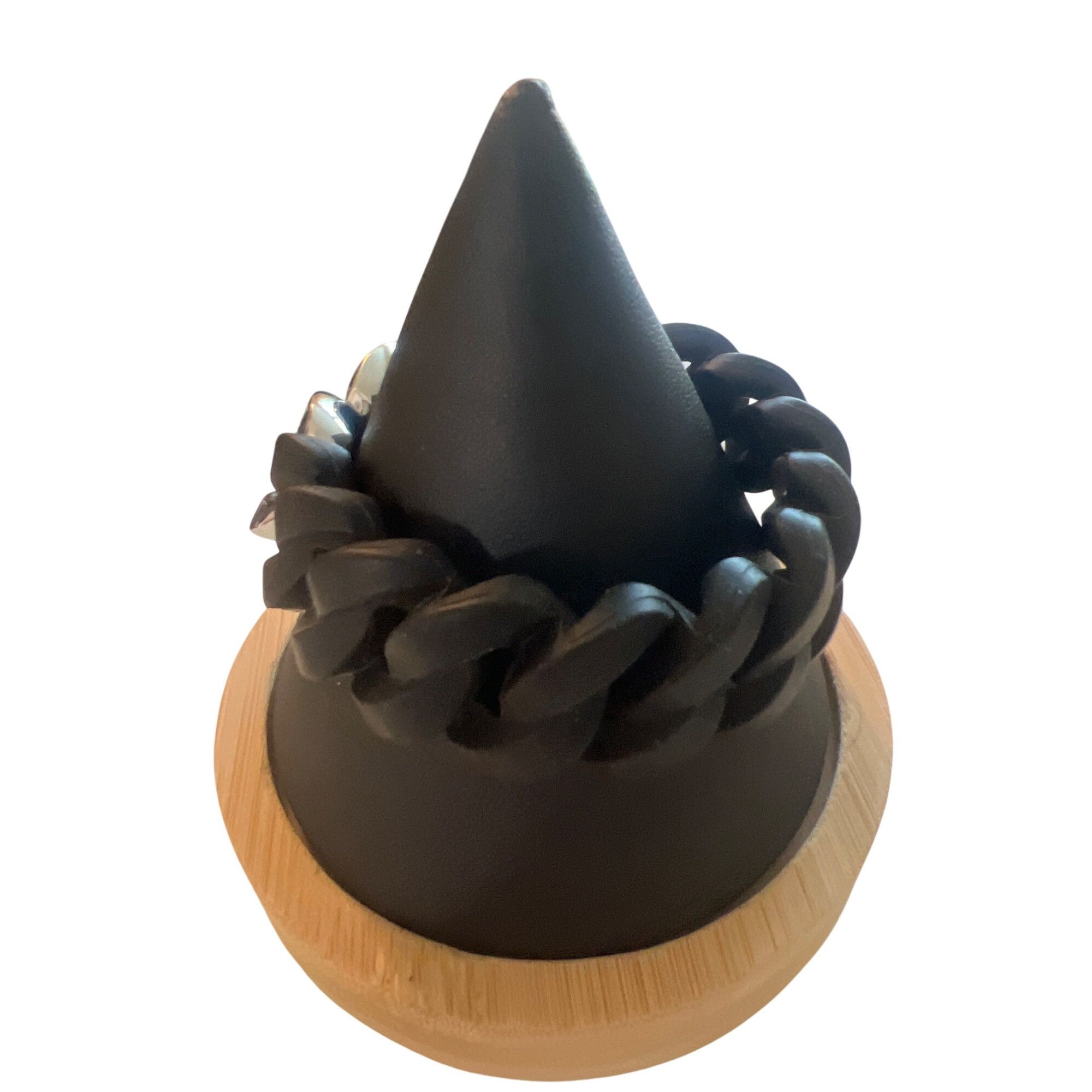 Other Rubbs Black Silicone Silver Tone Bracelet Silicone Chain Lin Size ONE SIZE - 2 Thumbnail