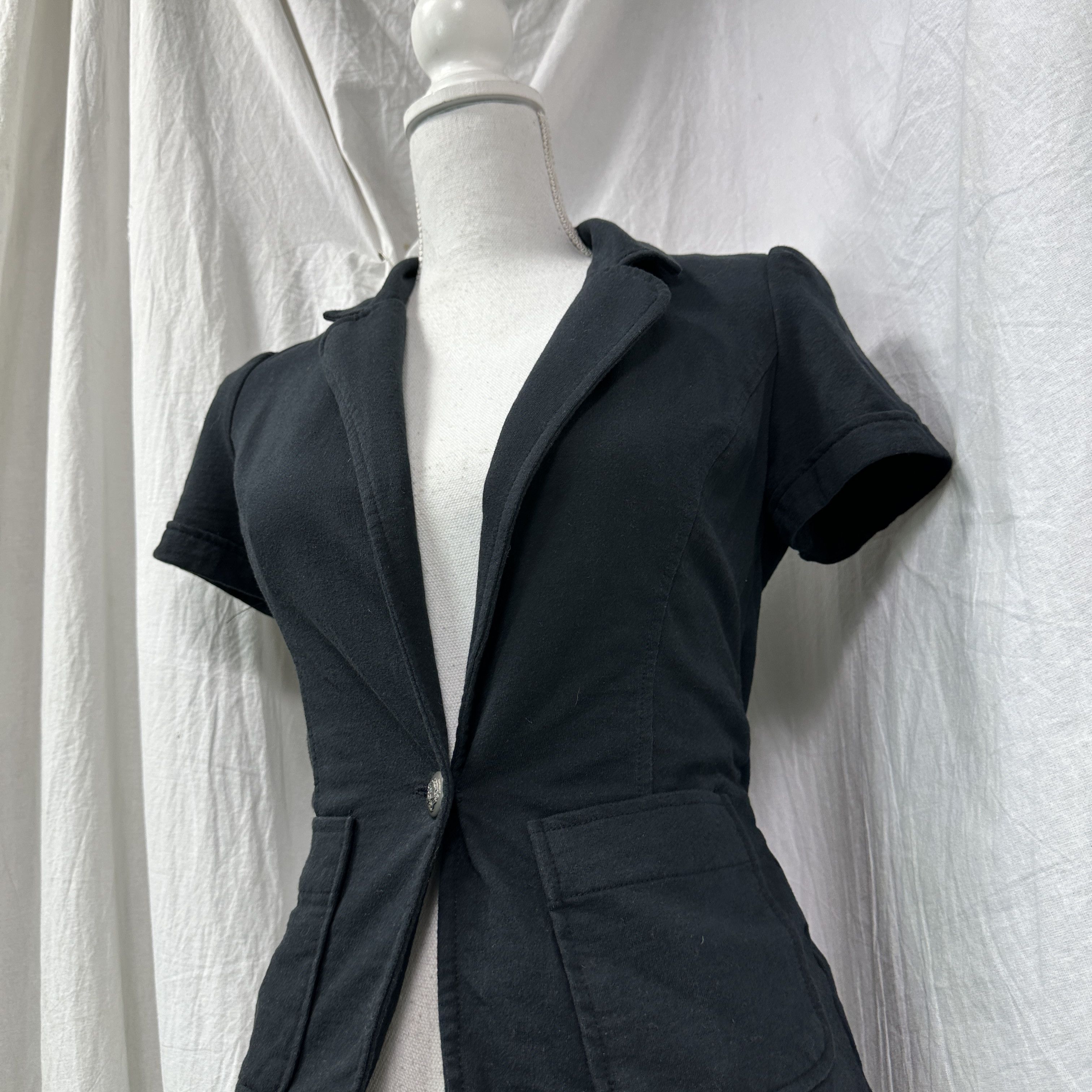 Vintage Vintage Avant Garde Office Siren Fitted Buttoned Top Y2K Size S / US 4 / IT 40 - 5 Thumbnail