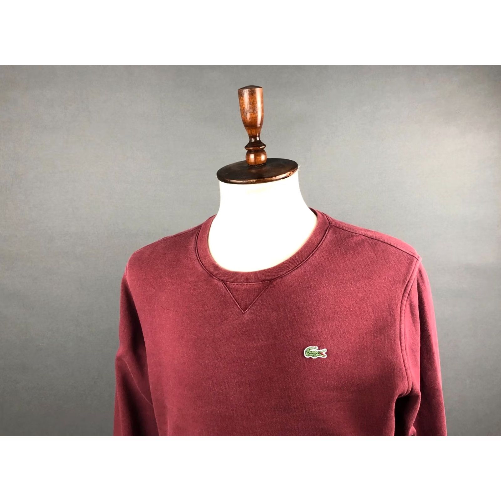 Lacoste Lacoste Sport Sweatshirt Men XL Burgundy Cotton Jersey Logo Embroidered Crew Neck Pullover Regular Size XL Vacation Classic Style Size US XL / EU 56 / 4 - 4 Thumbnail